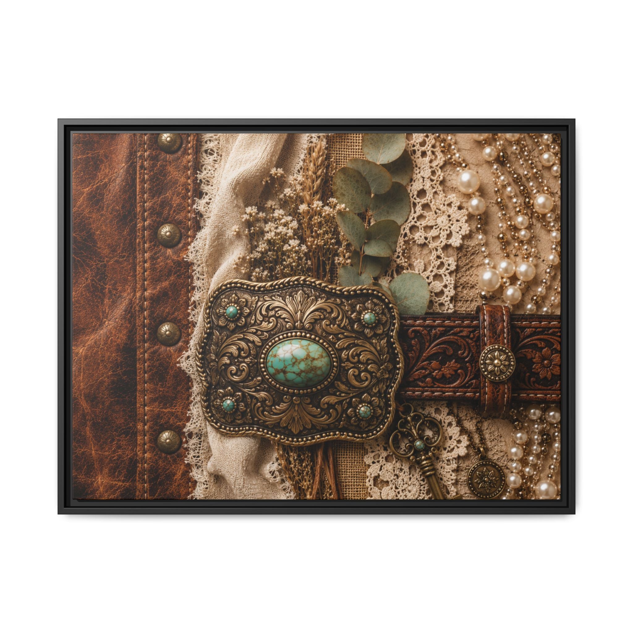 Turquoise Legacies | Framed Canvas Wall Art