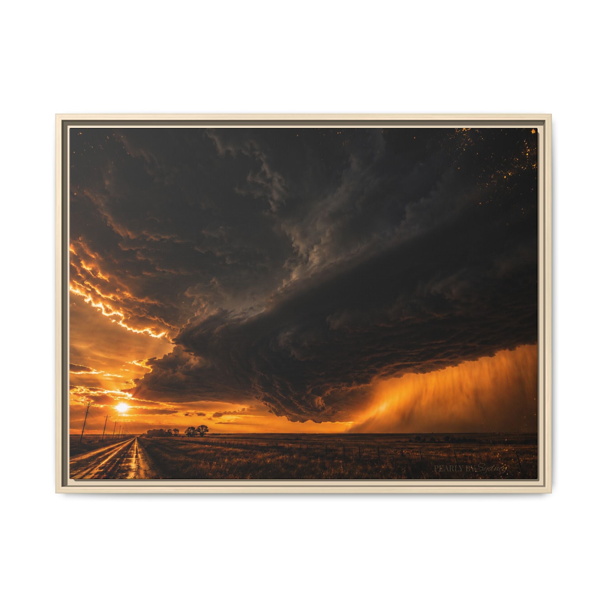 Golden Reckoning — Framed Canvas Wall Art