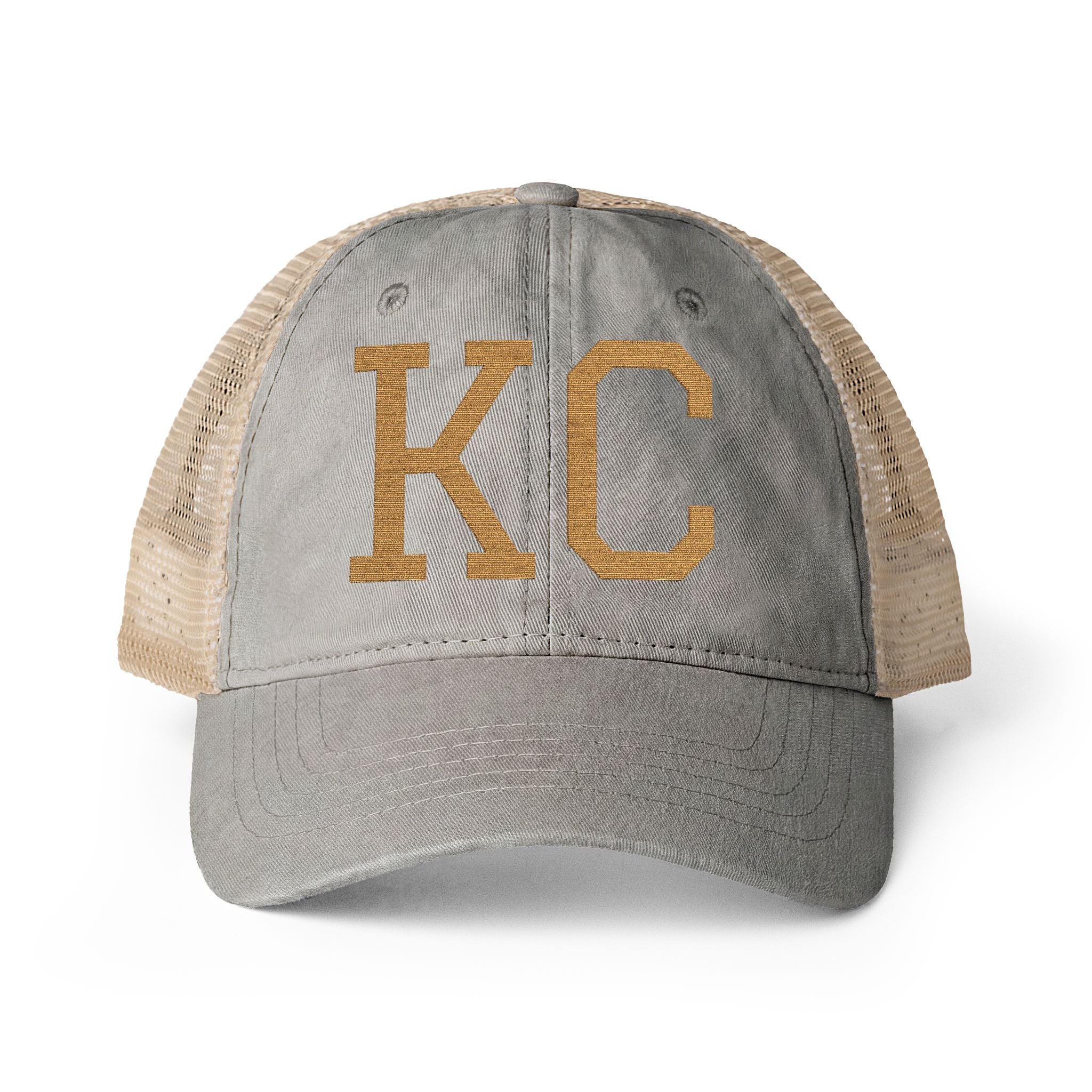 KC | Washed Mesh-Back Embroidered Cap