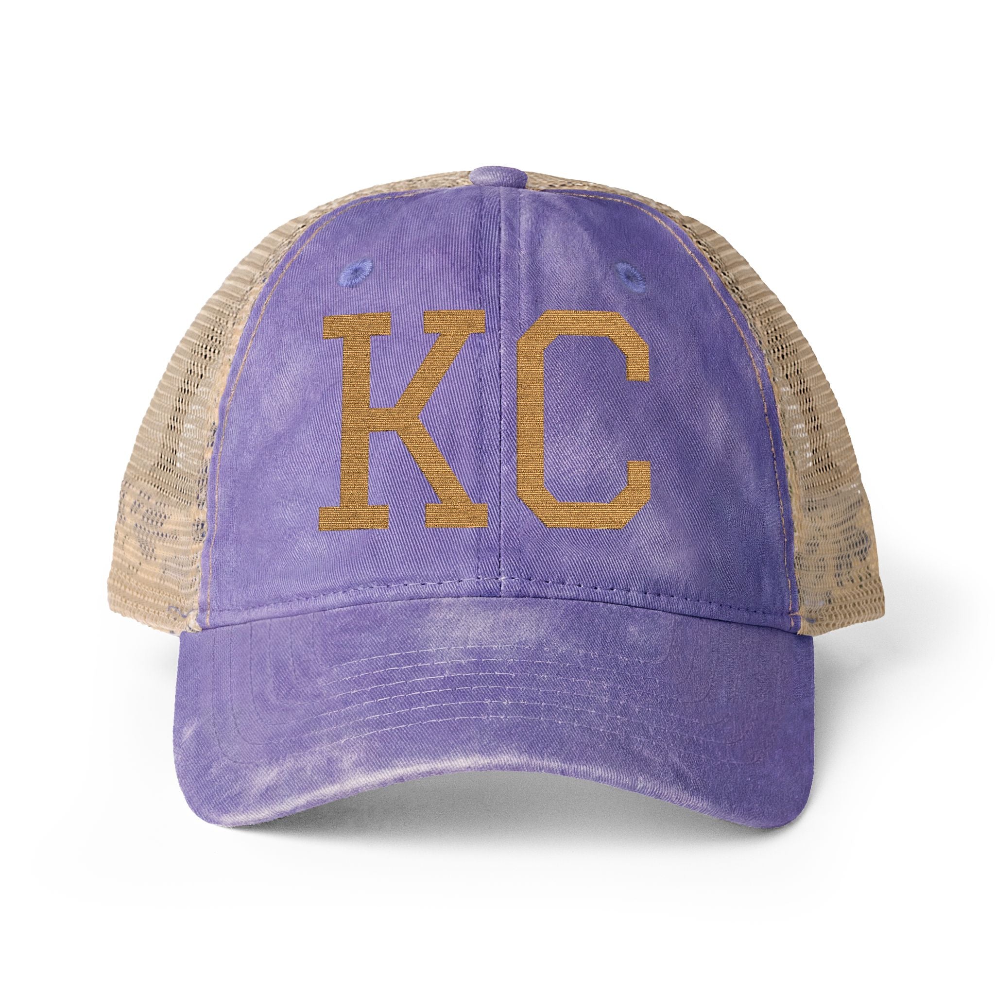 KC | Washed Mesh-Back Embroidered Cap