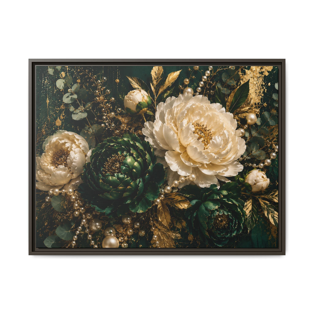 Emerald Garden | Framed Floral Canvas Wall Art