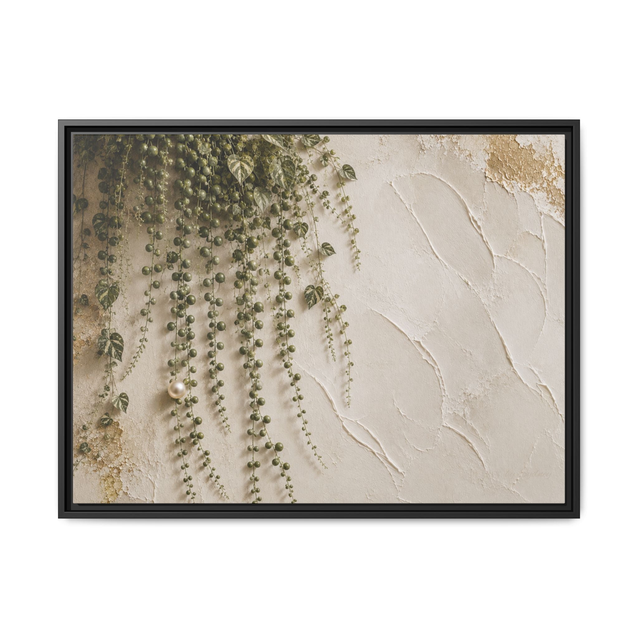 Pearl Cascade | Framed Canvas Wall Art