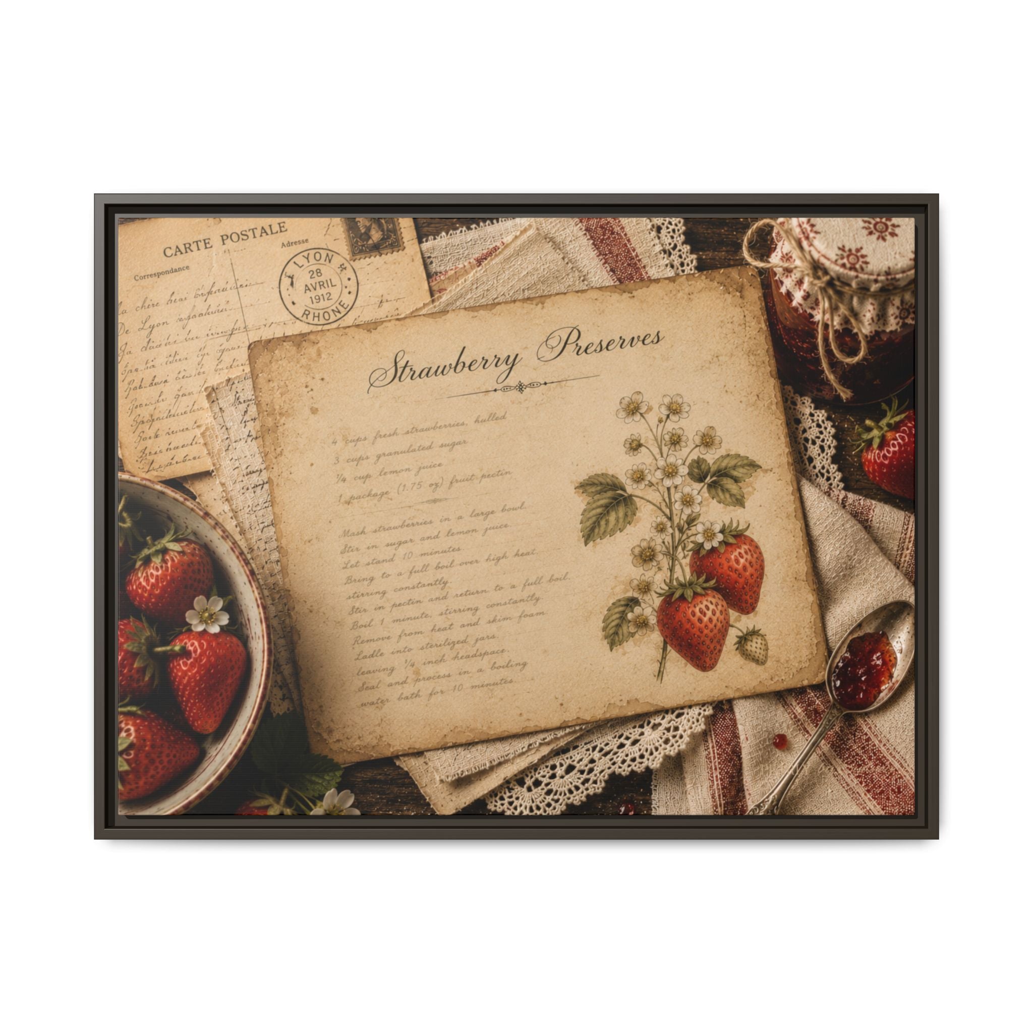 Strawberry Reserves | Framed Canvas Wall Art