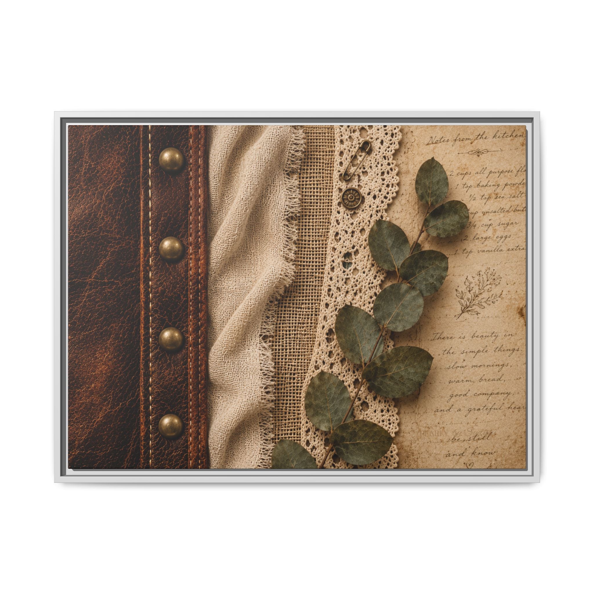Kitchen Letters | Framed Canvas Wall Art