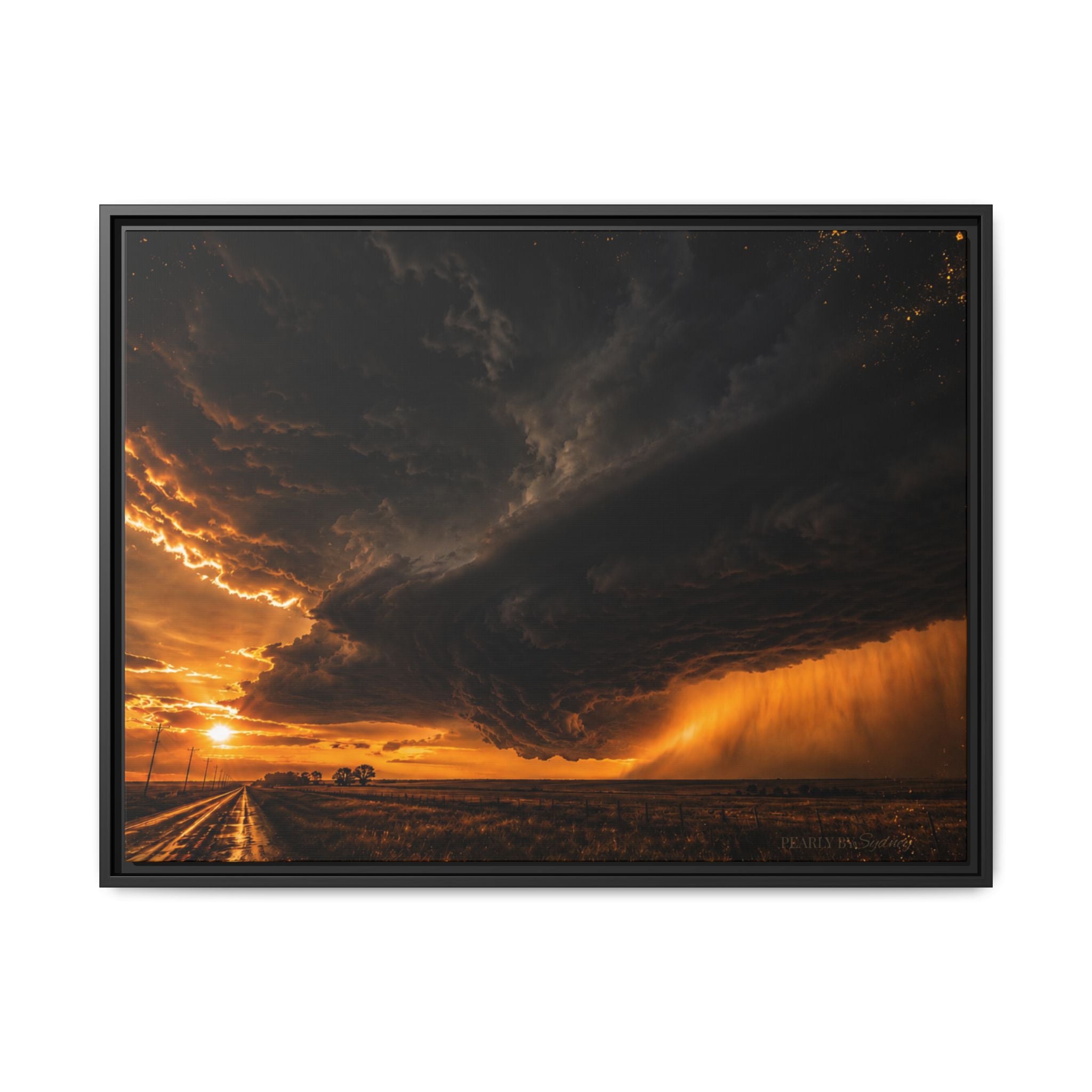 Golden Reckoning — Framed Canvas Wall Art