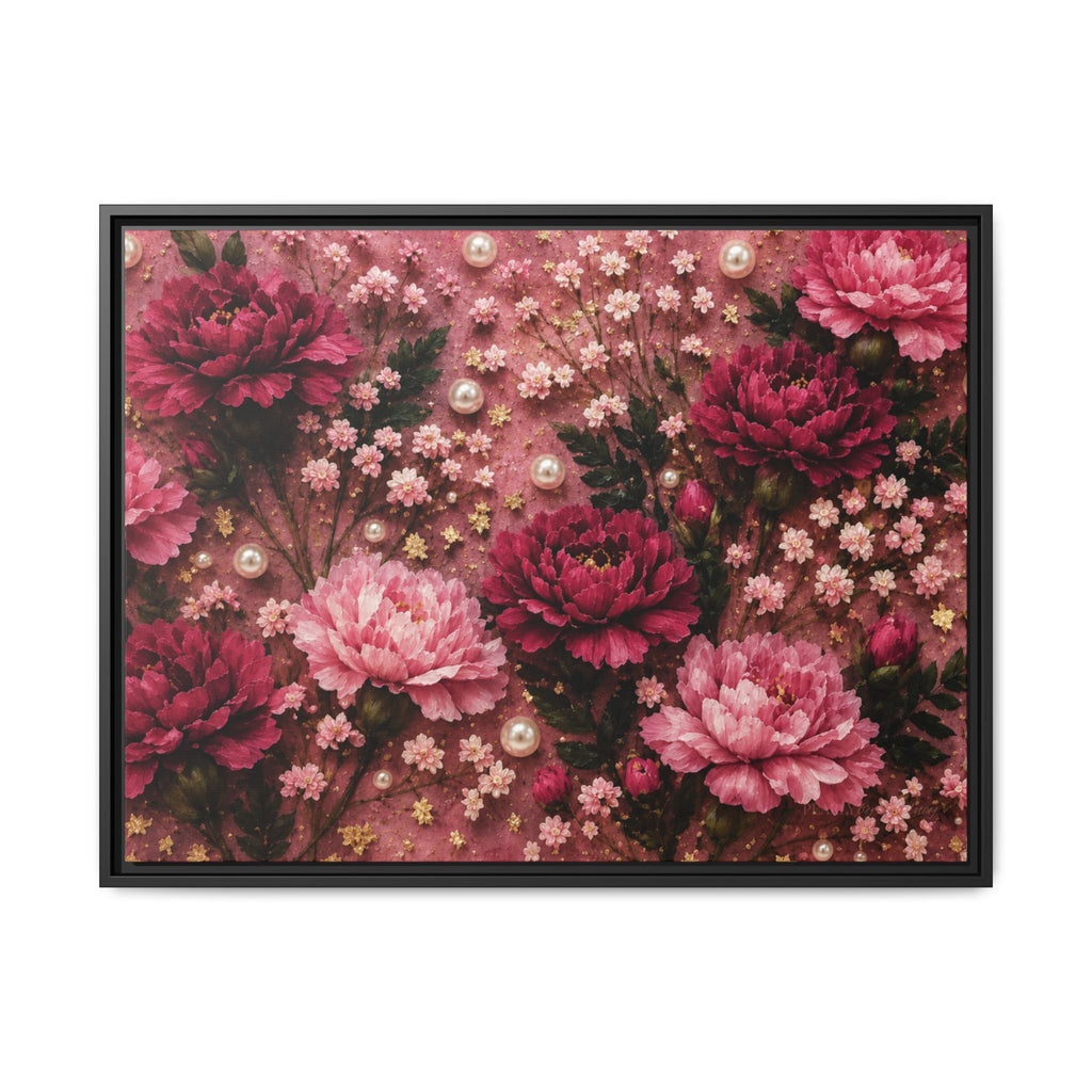 Blushing Peonies | Framed Canvas Wall Art