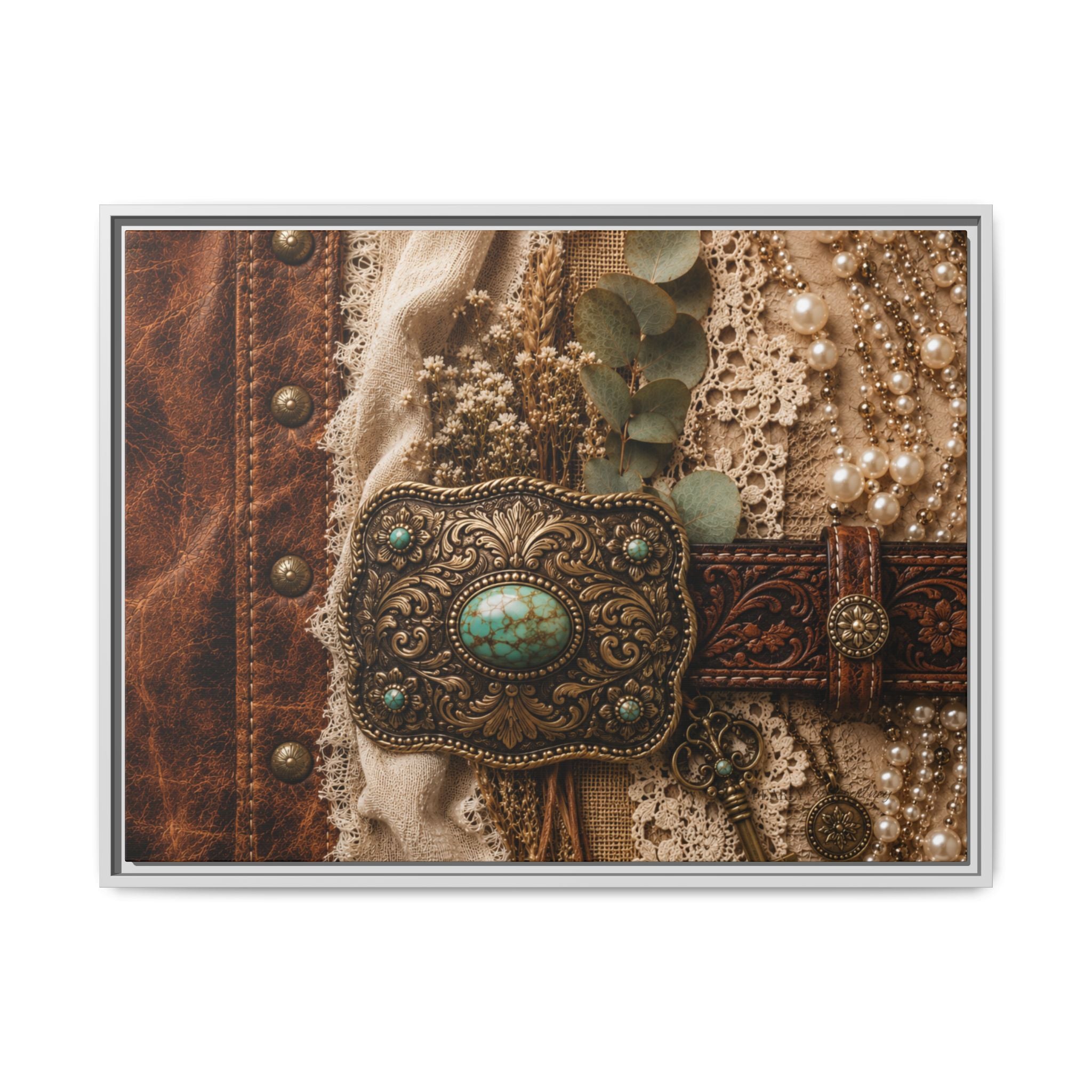 Turquoise Legacies | Framed Canvas Wall Art