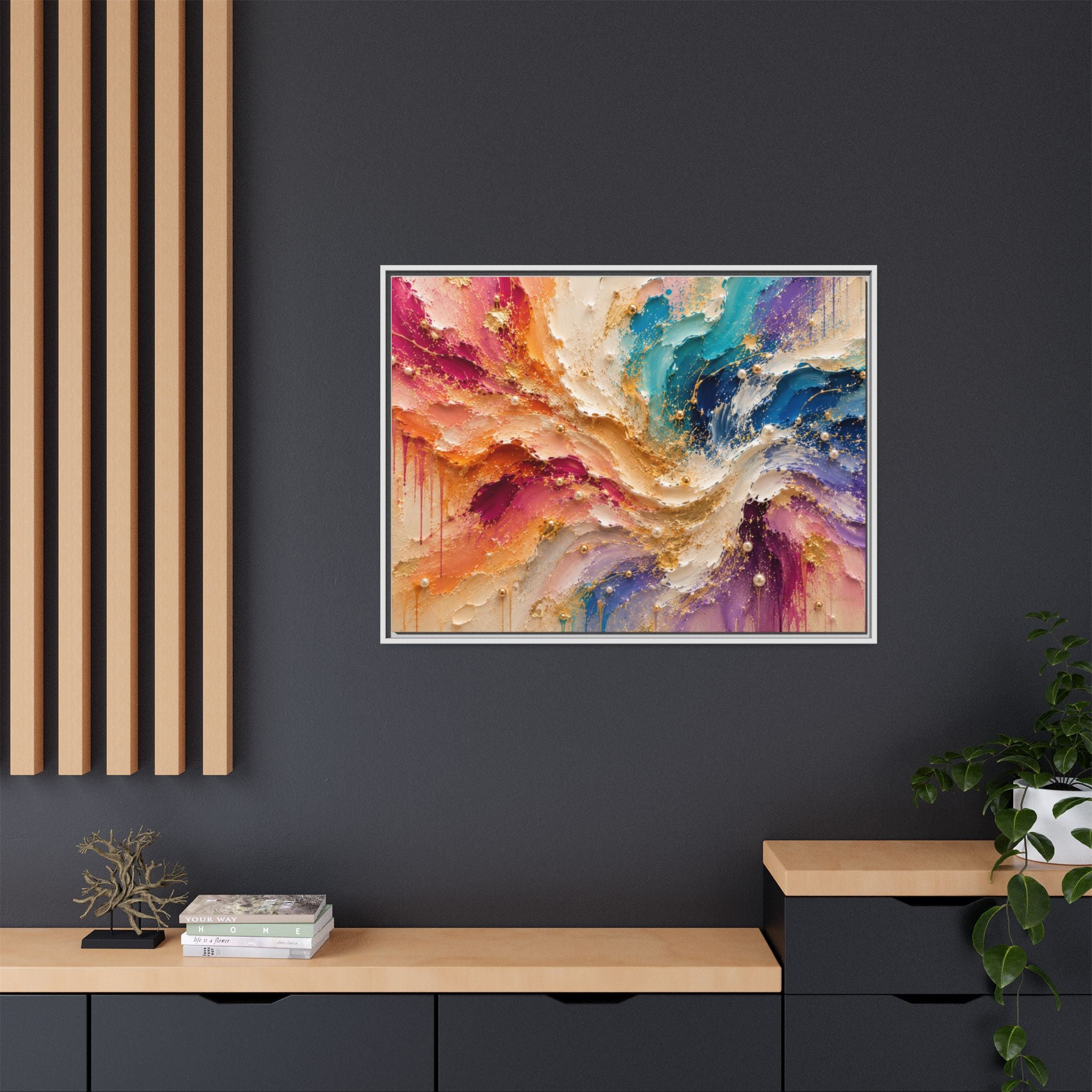 Rainbow Symphony | Framed Canvas Wall Art