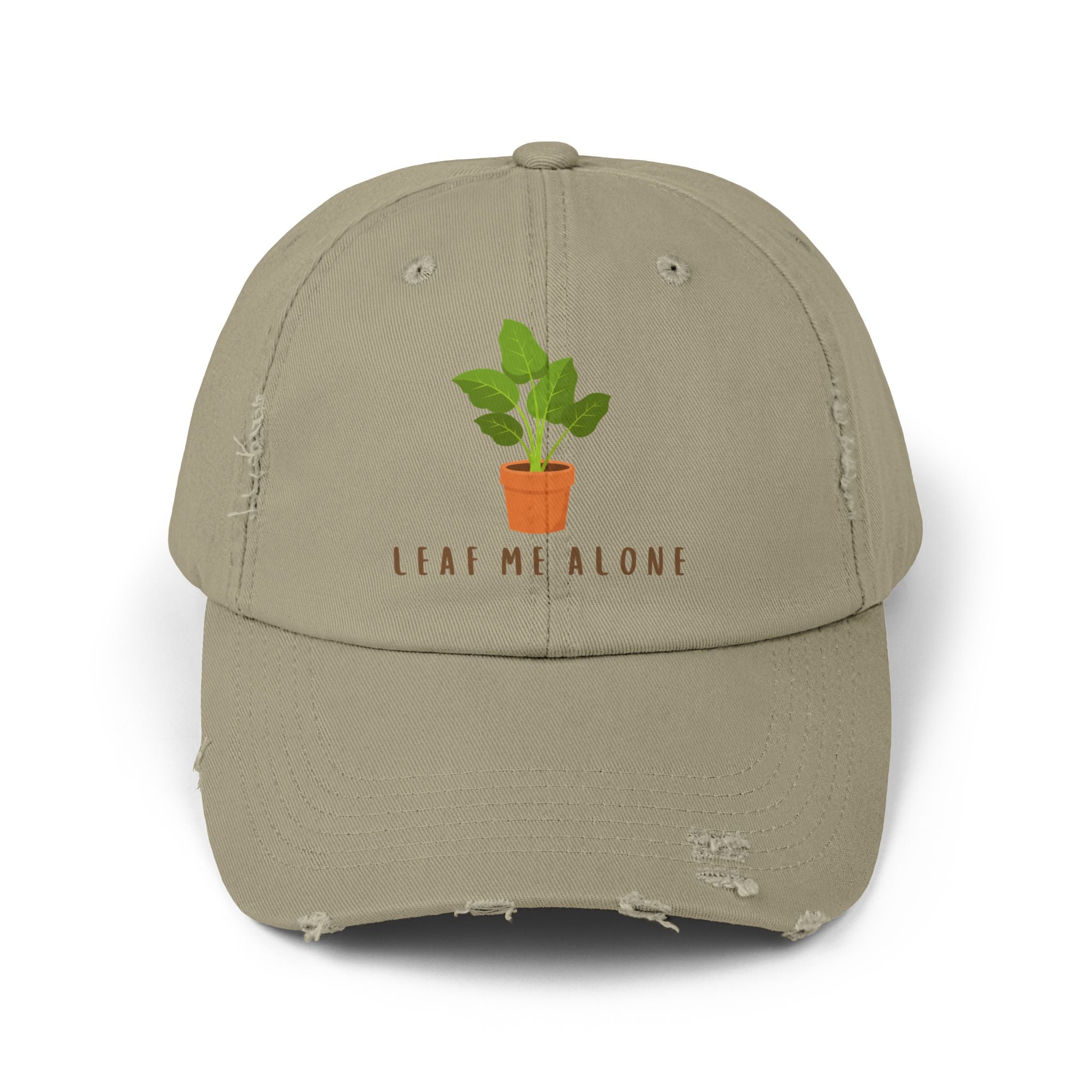 Leaf Me Alone | Distressed Cap