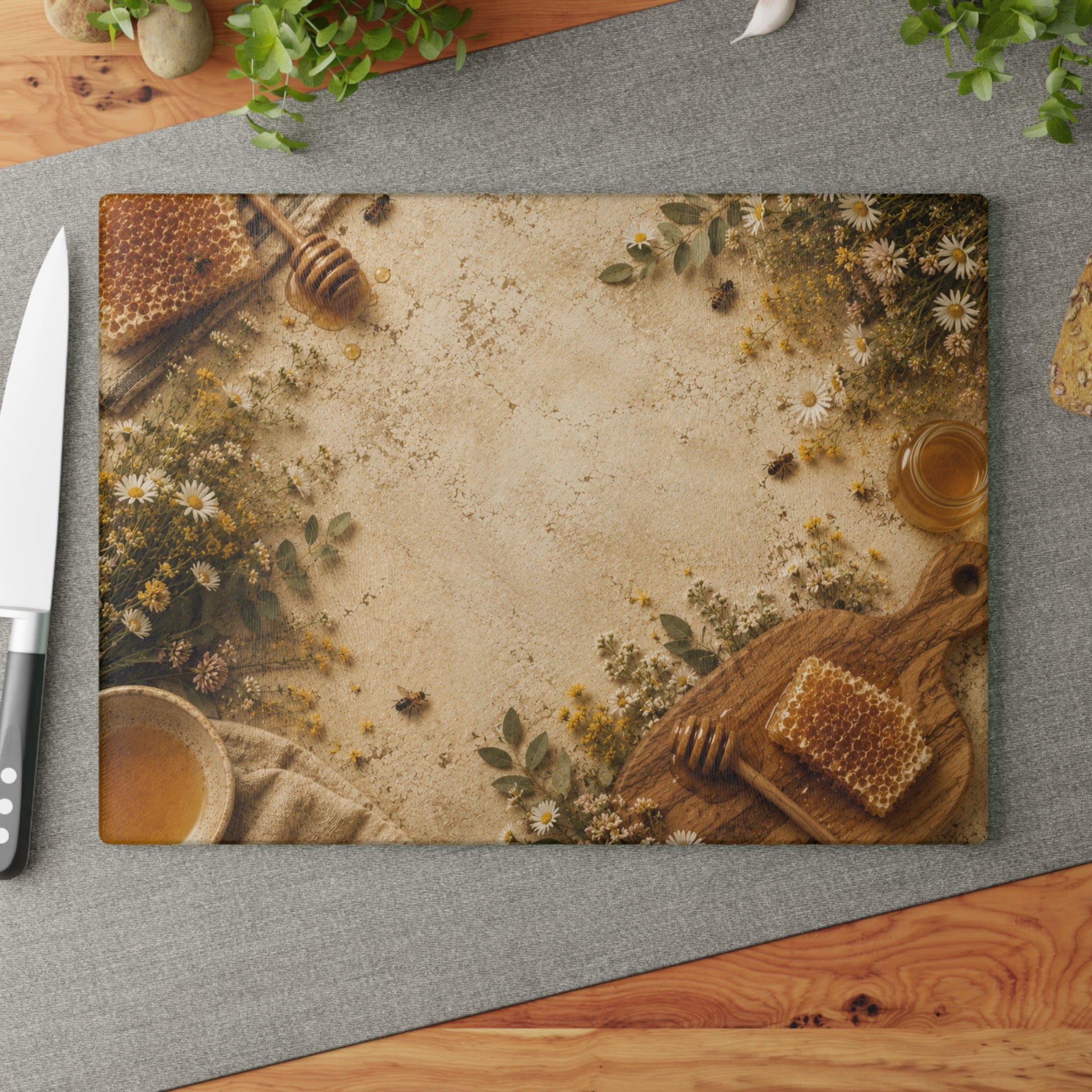 Honey Harvest | Glass Cutting Board