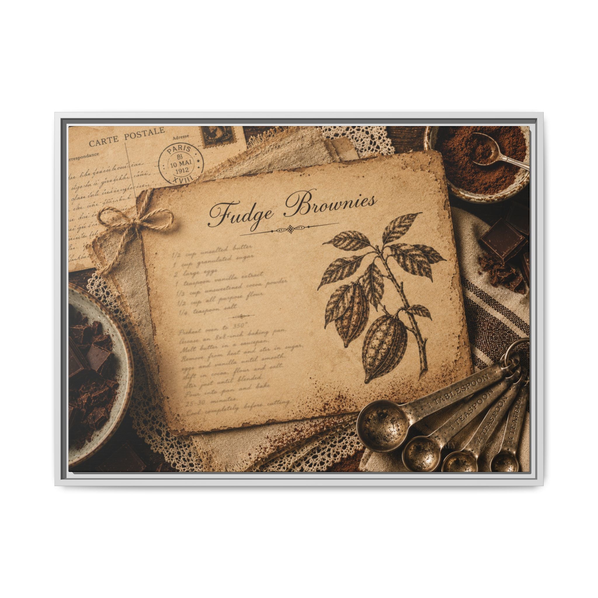 Fudge Brownies | Framed Canvas Wall Art