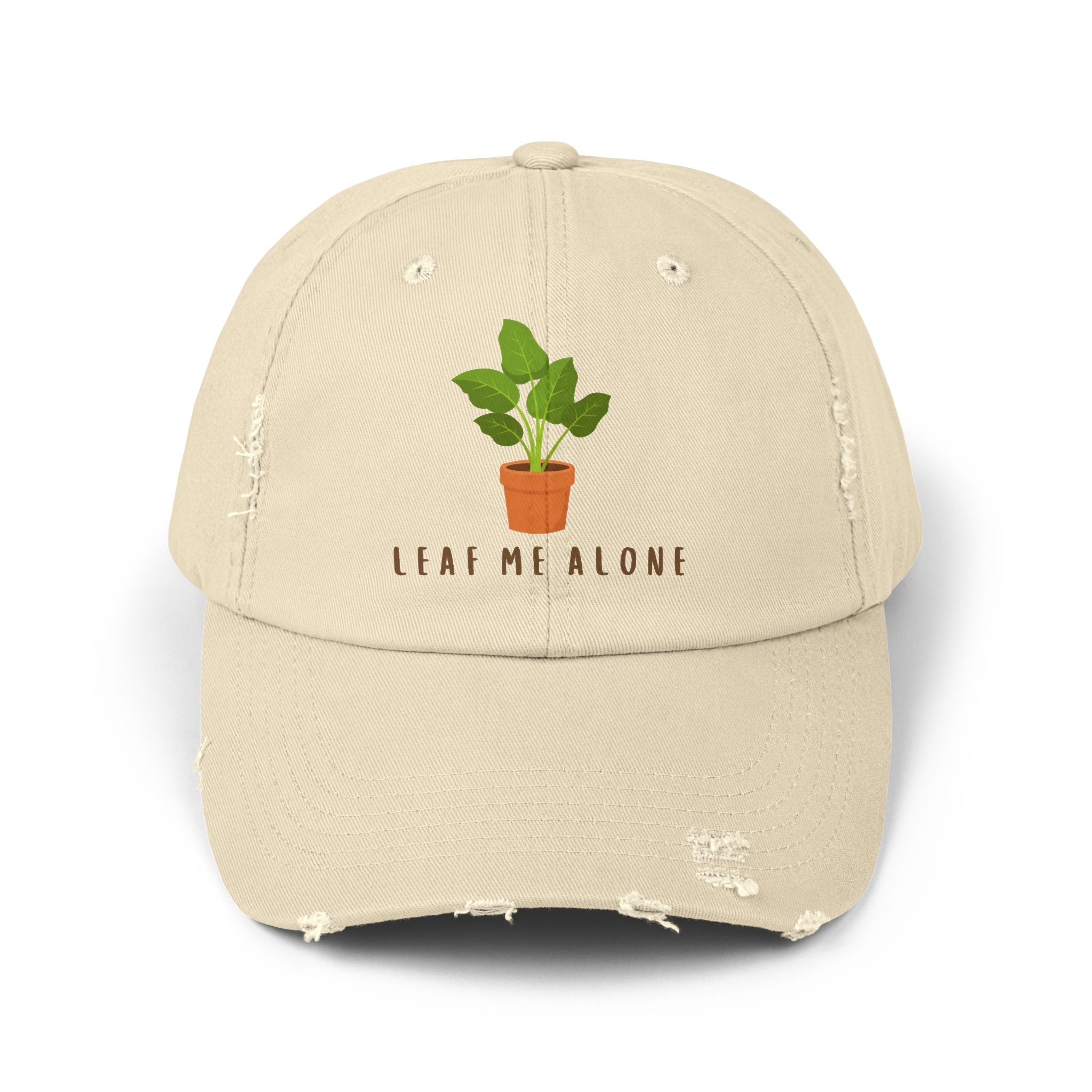 Leaf Me Alone | Distressed Cap