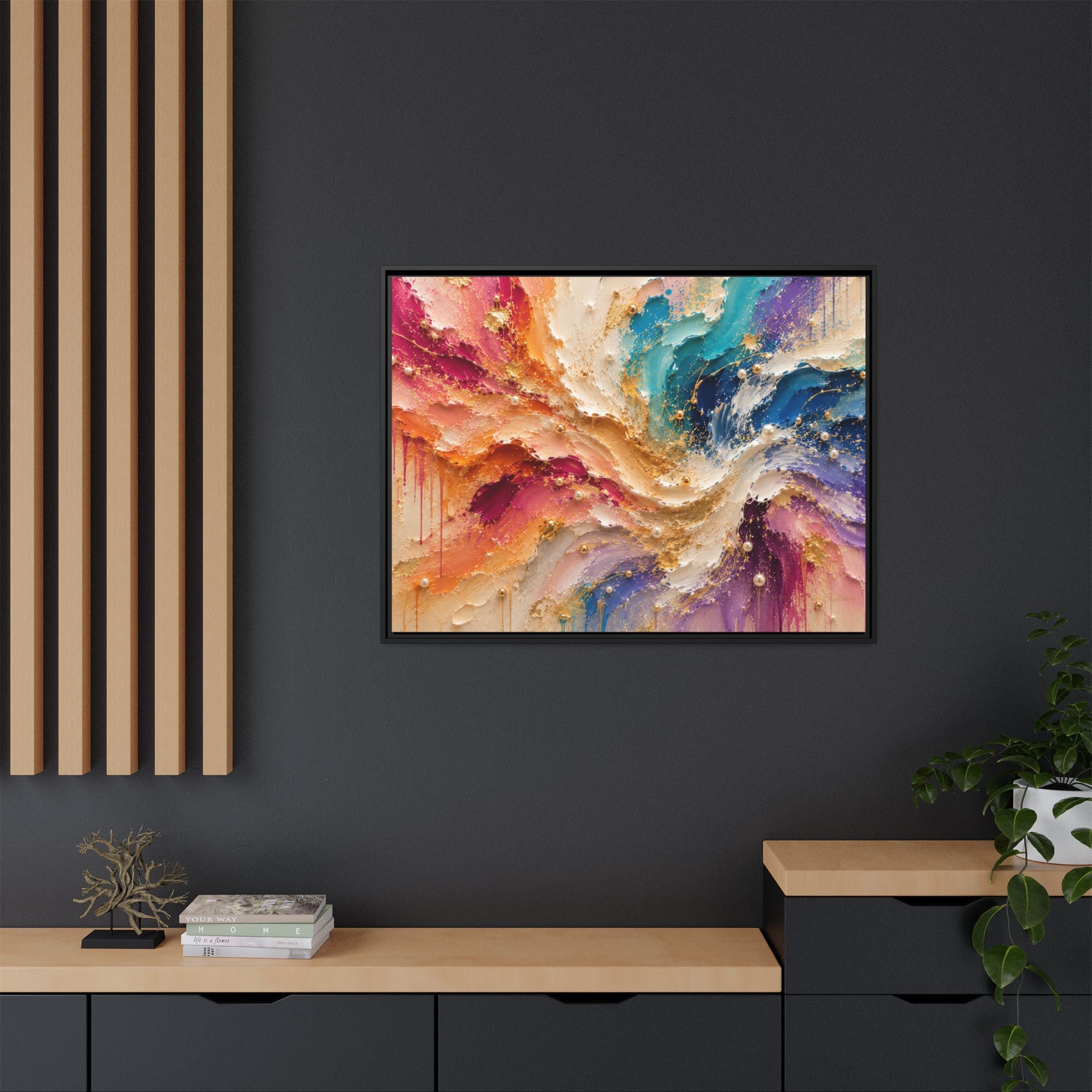 Rainbow Symphony | Framed Canvas Wall Art