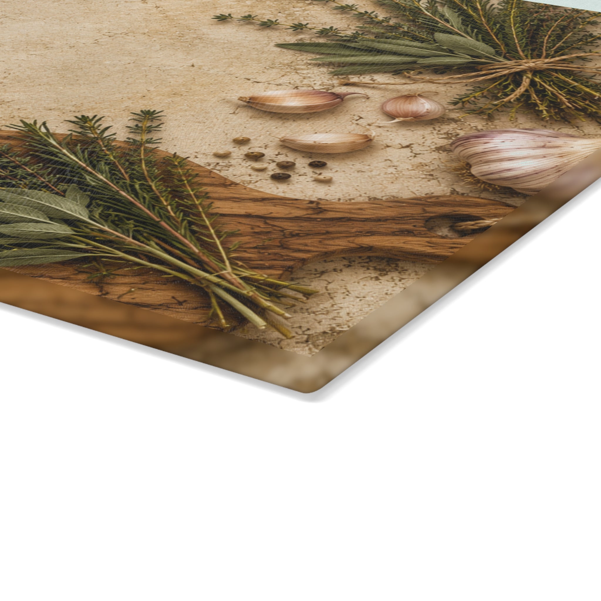 Olive & Herb | Glass Cutting Board
