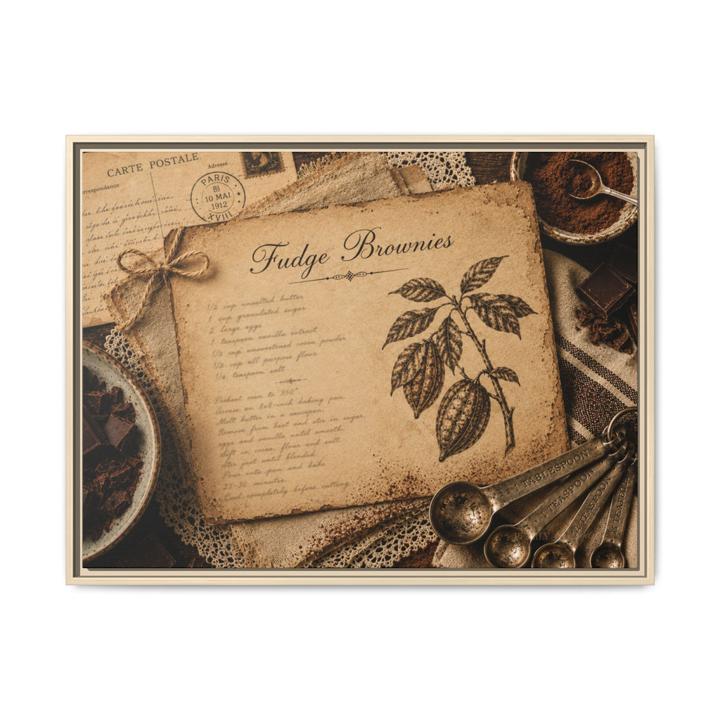Fudge Brownies | Framed Canvas Wall Art