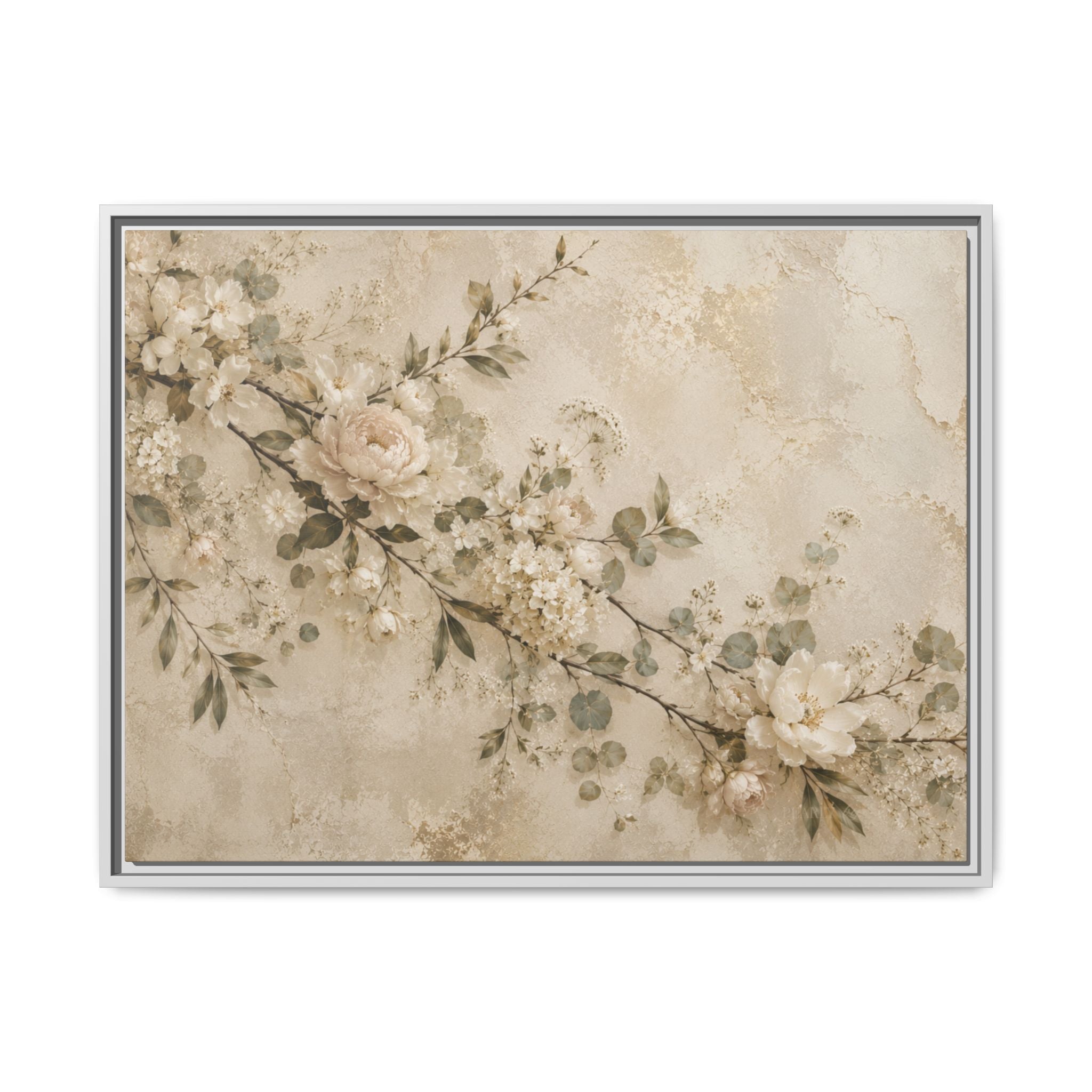 Ivory Reverie | Framed Canvas Wall Art