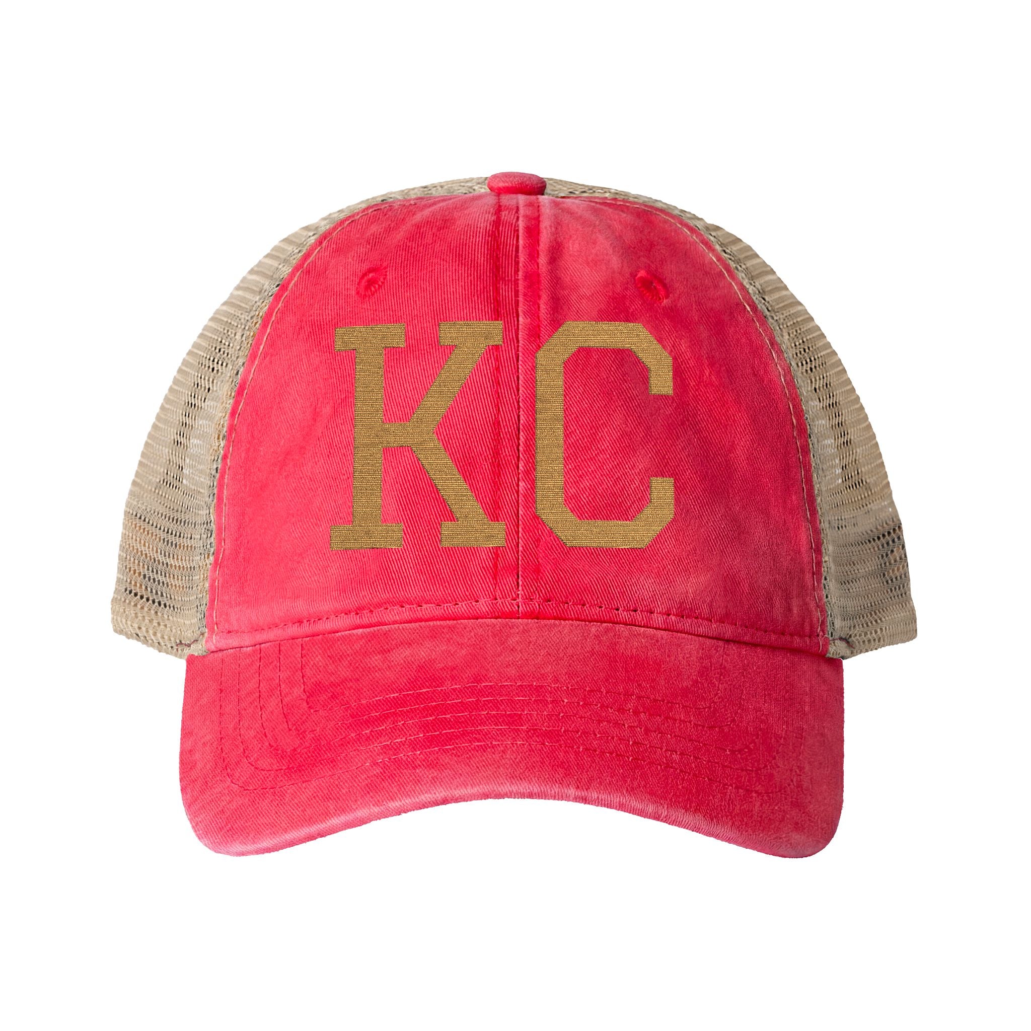 KC | Washed Mesh-Back Embroidered Cap