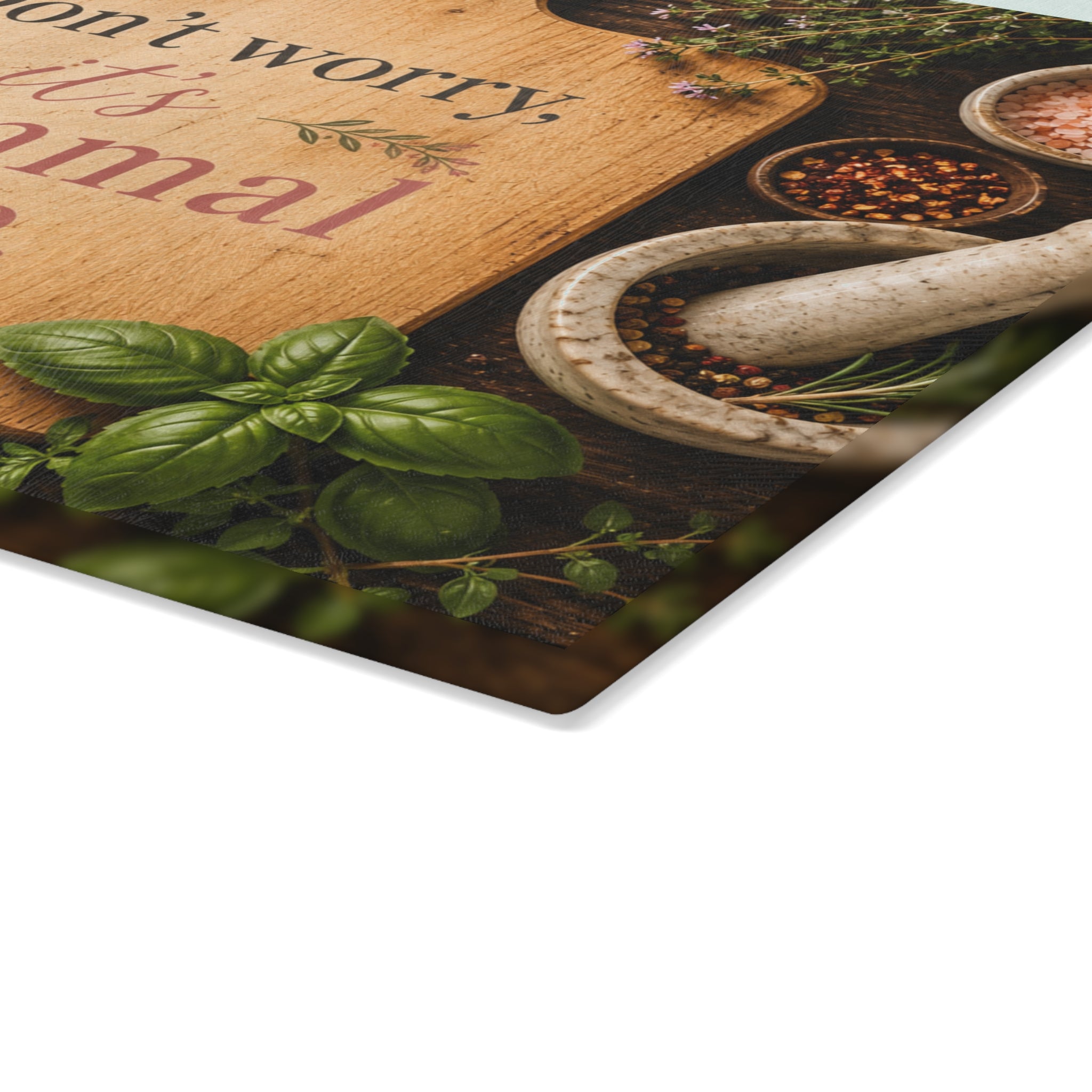 Don't Worry, it's mammal free | Glass Cutting Board