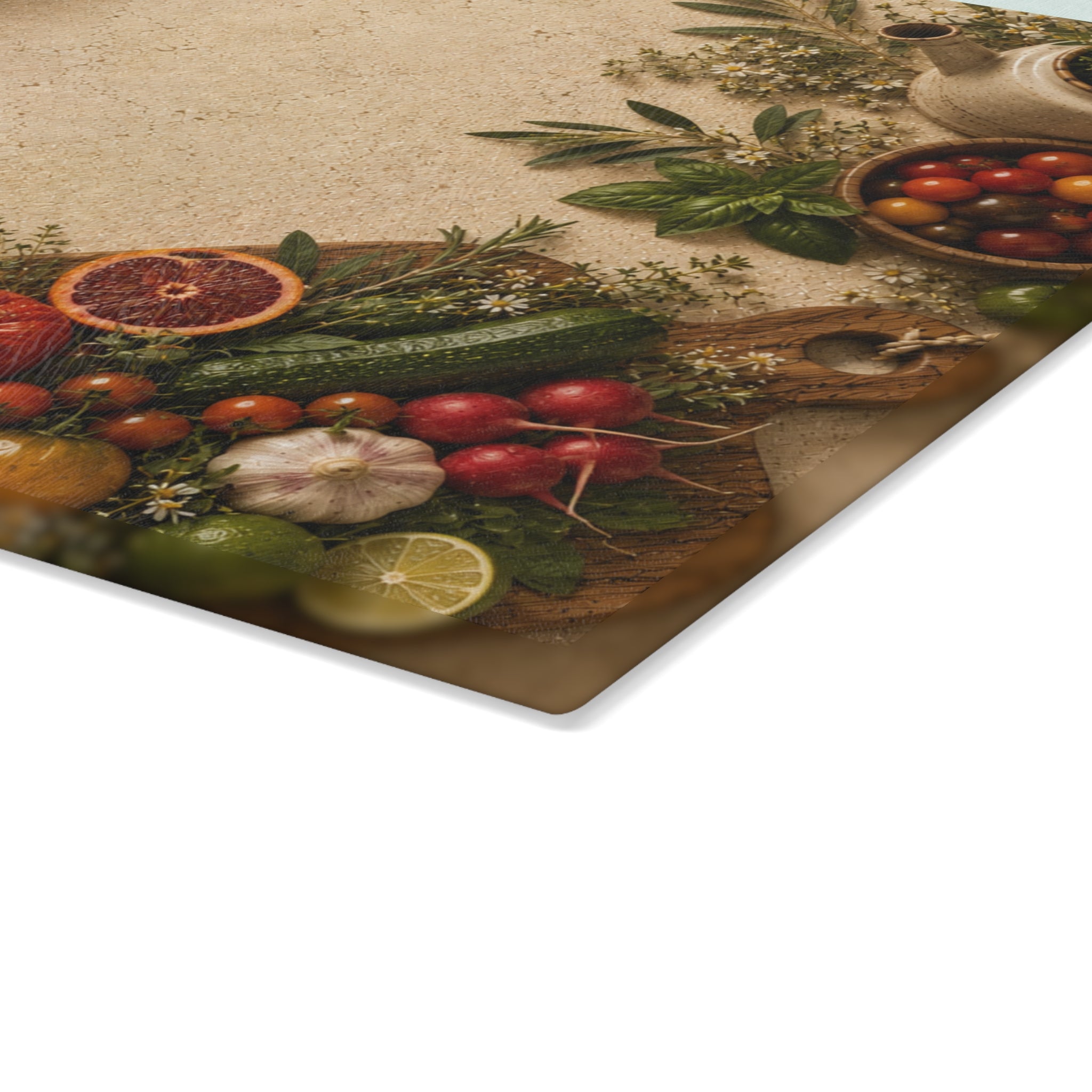 Garden Harvest | Glass Cutting Board
