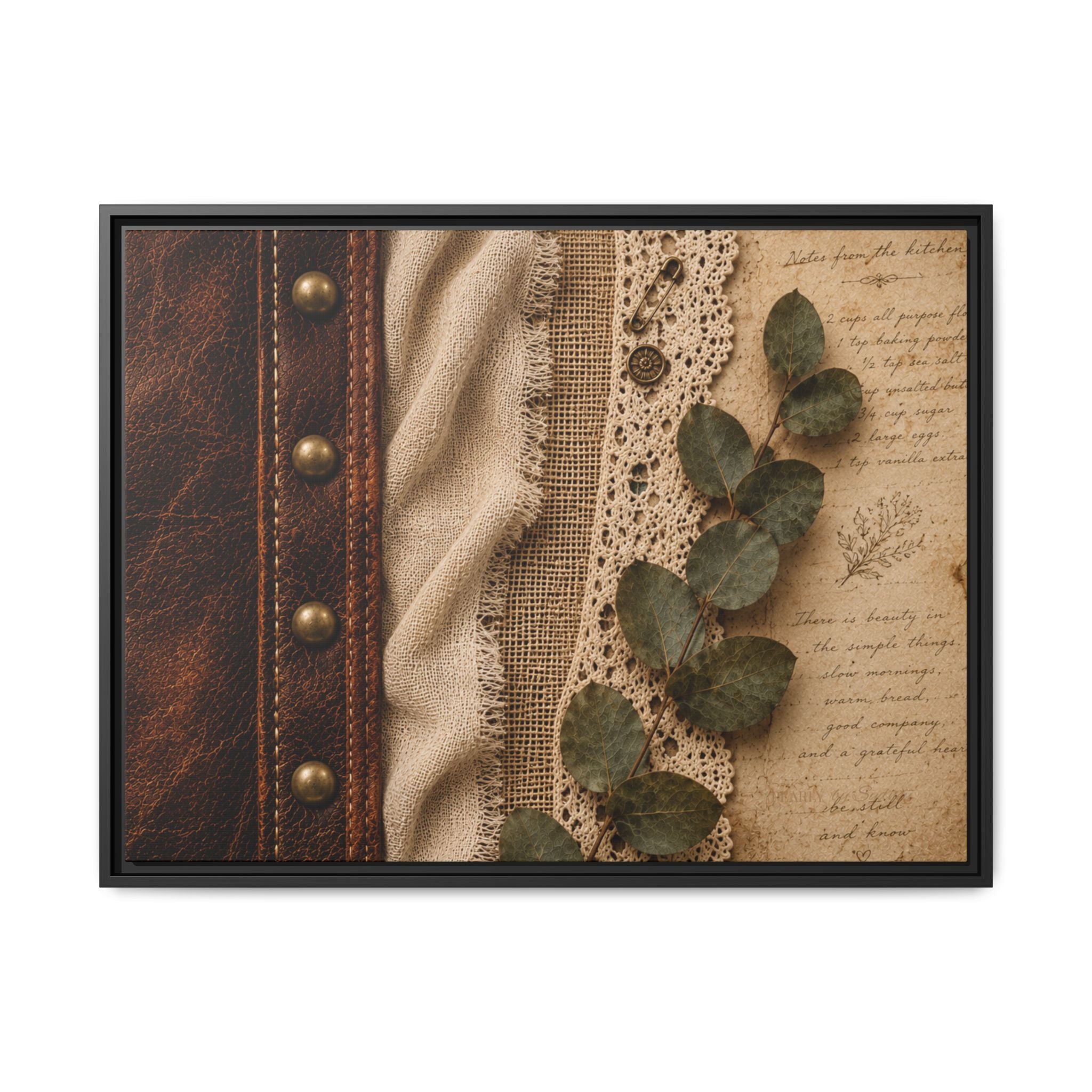 Kitchen Letters | Framed Canvas Wall Art