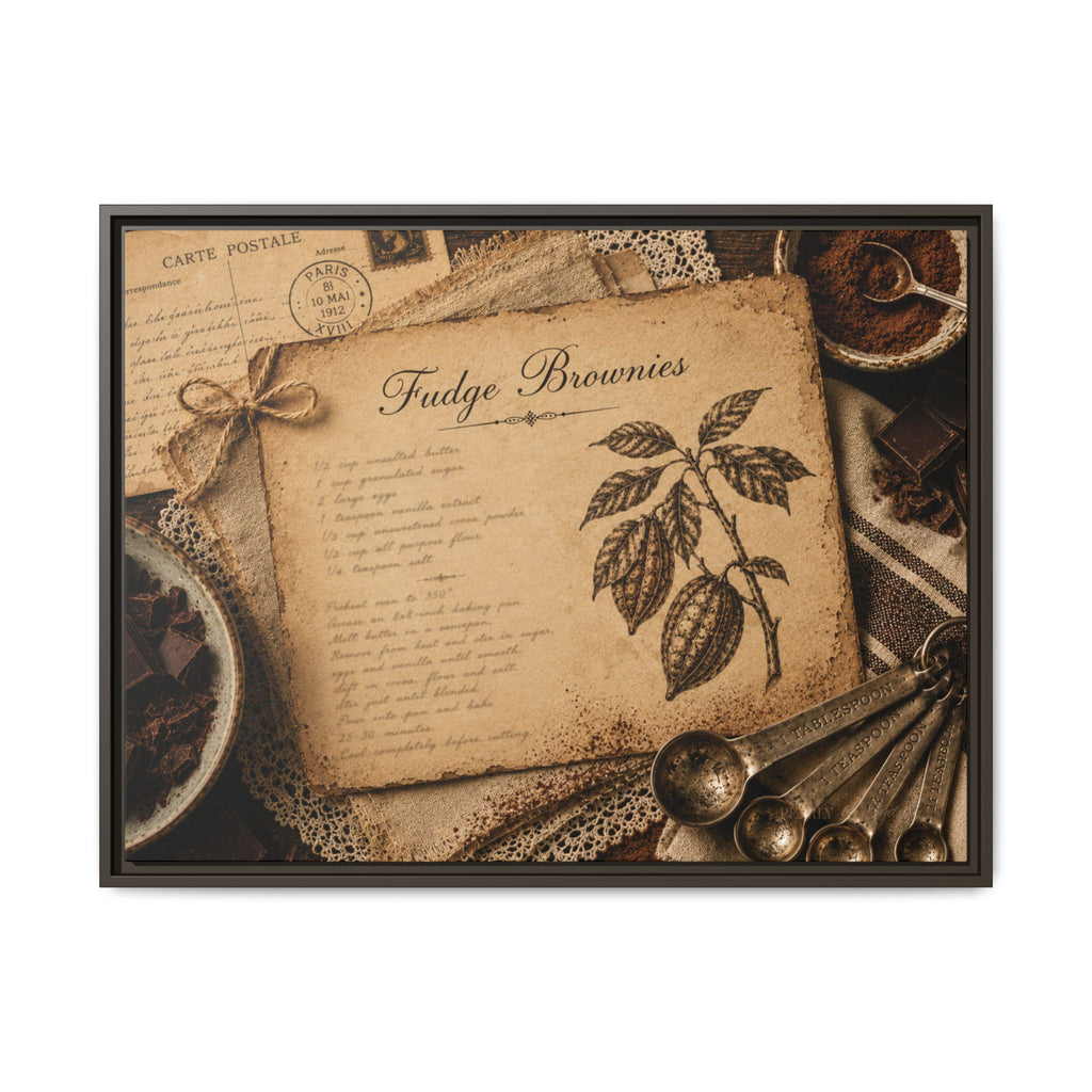 Fudge Brownies | Framed Canvas Wall Art
