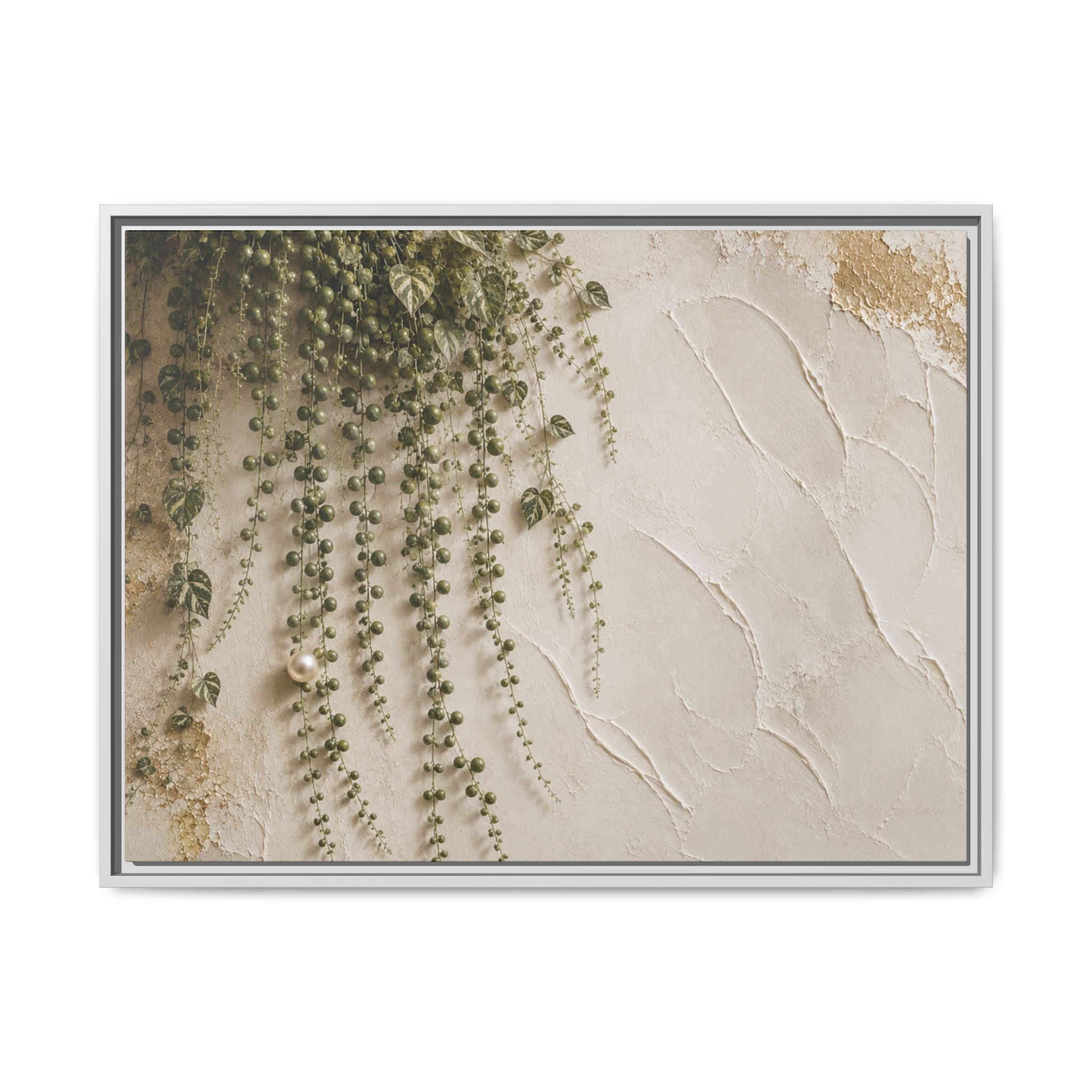Pearl Cascade | Framed Canvas Wall Art