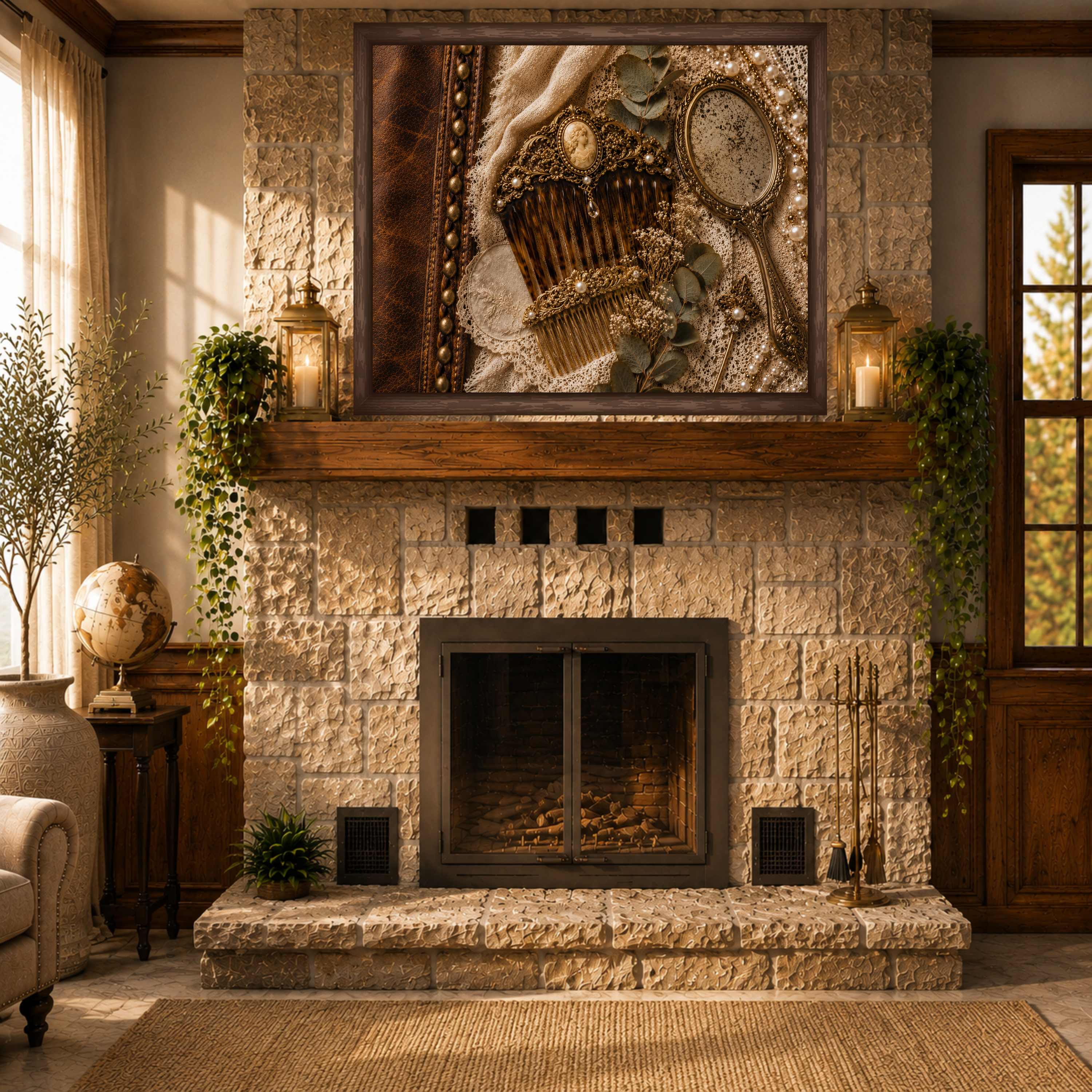 Vanity Treasures | Framed Canvas Wall Art