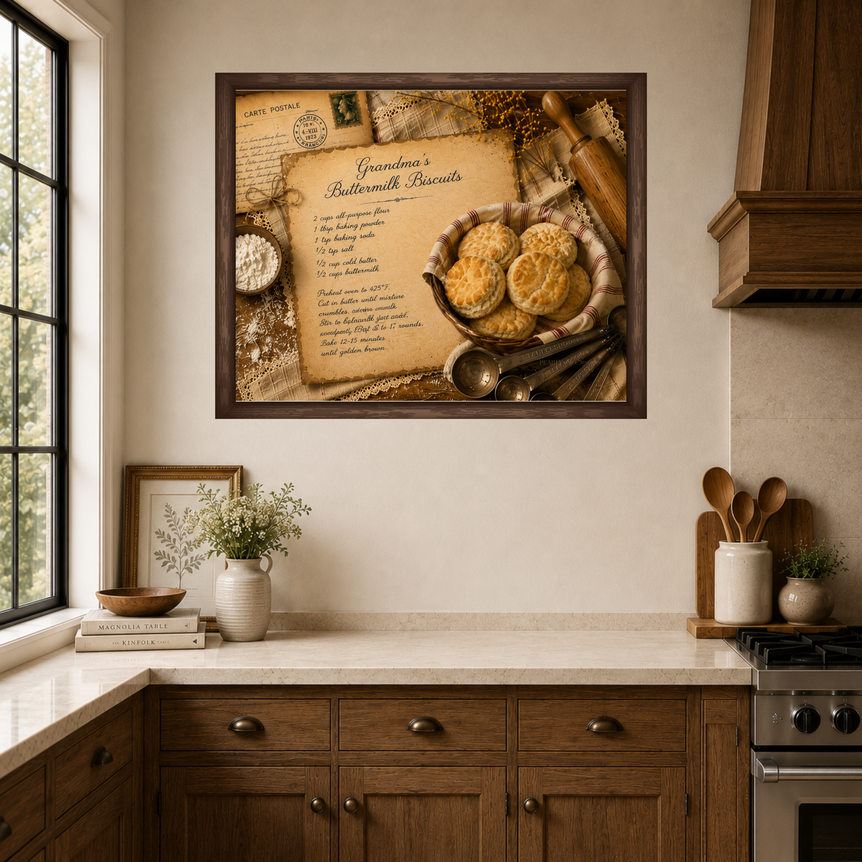 Grandma’s Buttermilk Biscuits | Framed Canvas Wall Art