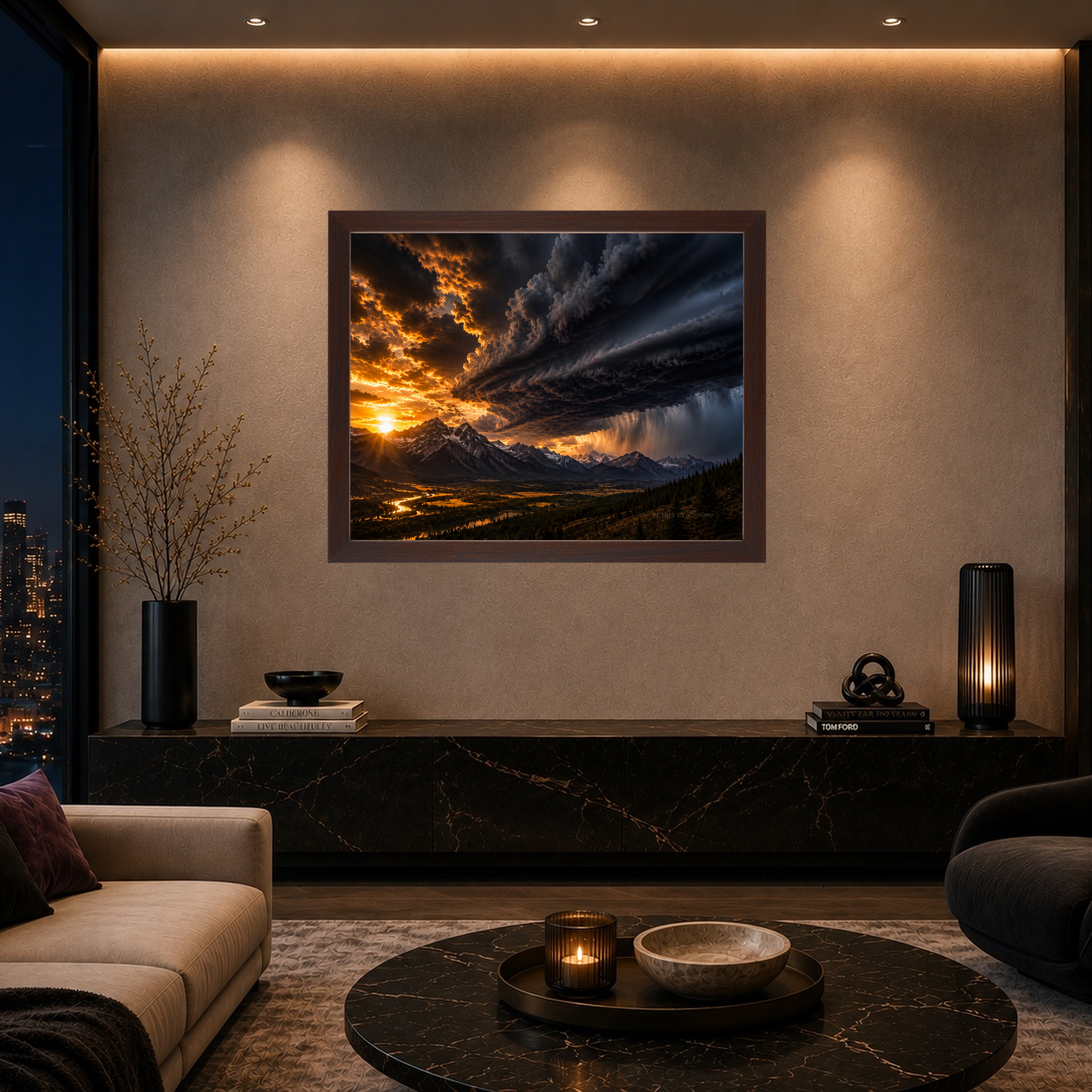 Mountain Tempest | Framed Canvas Wall Art