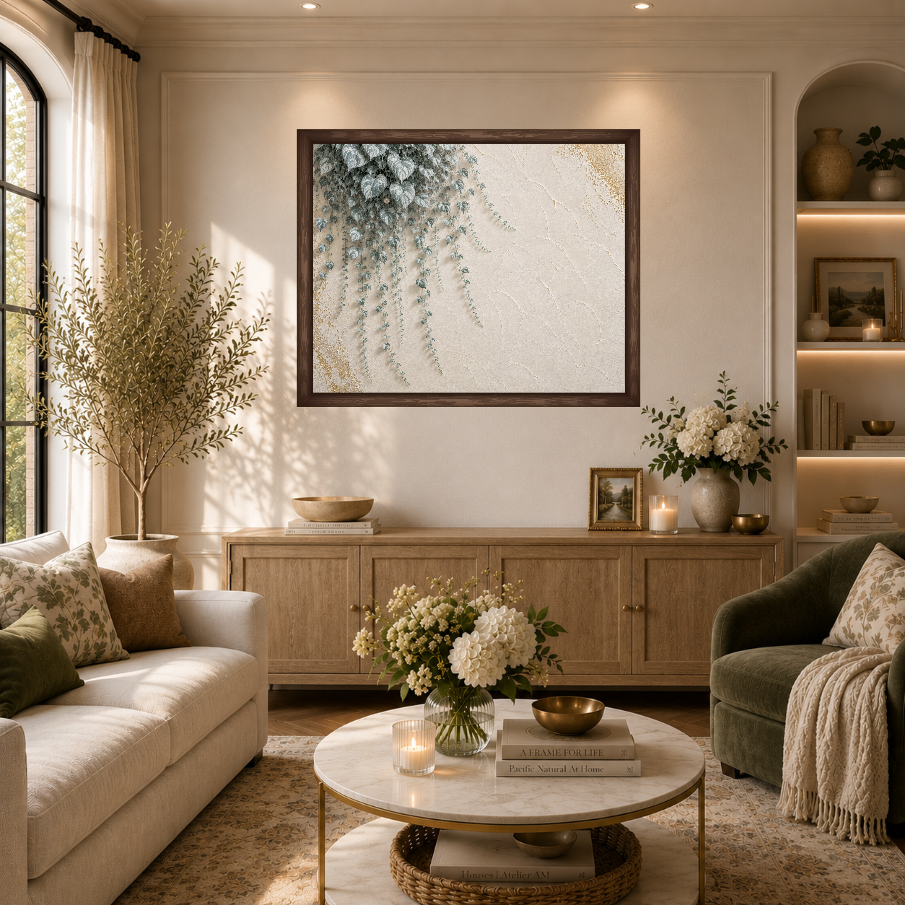 Silver Drift | Framed Canvas Wall Art