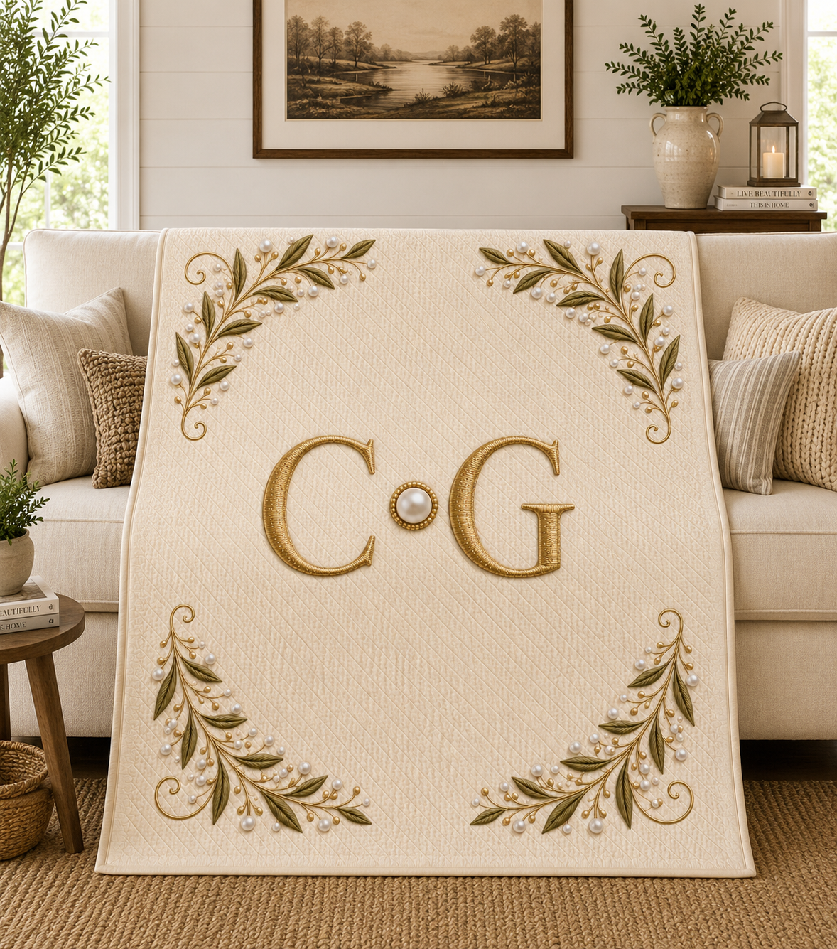 Pearly KC | Quilted Throw
