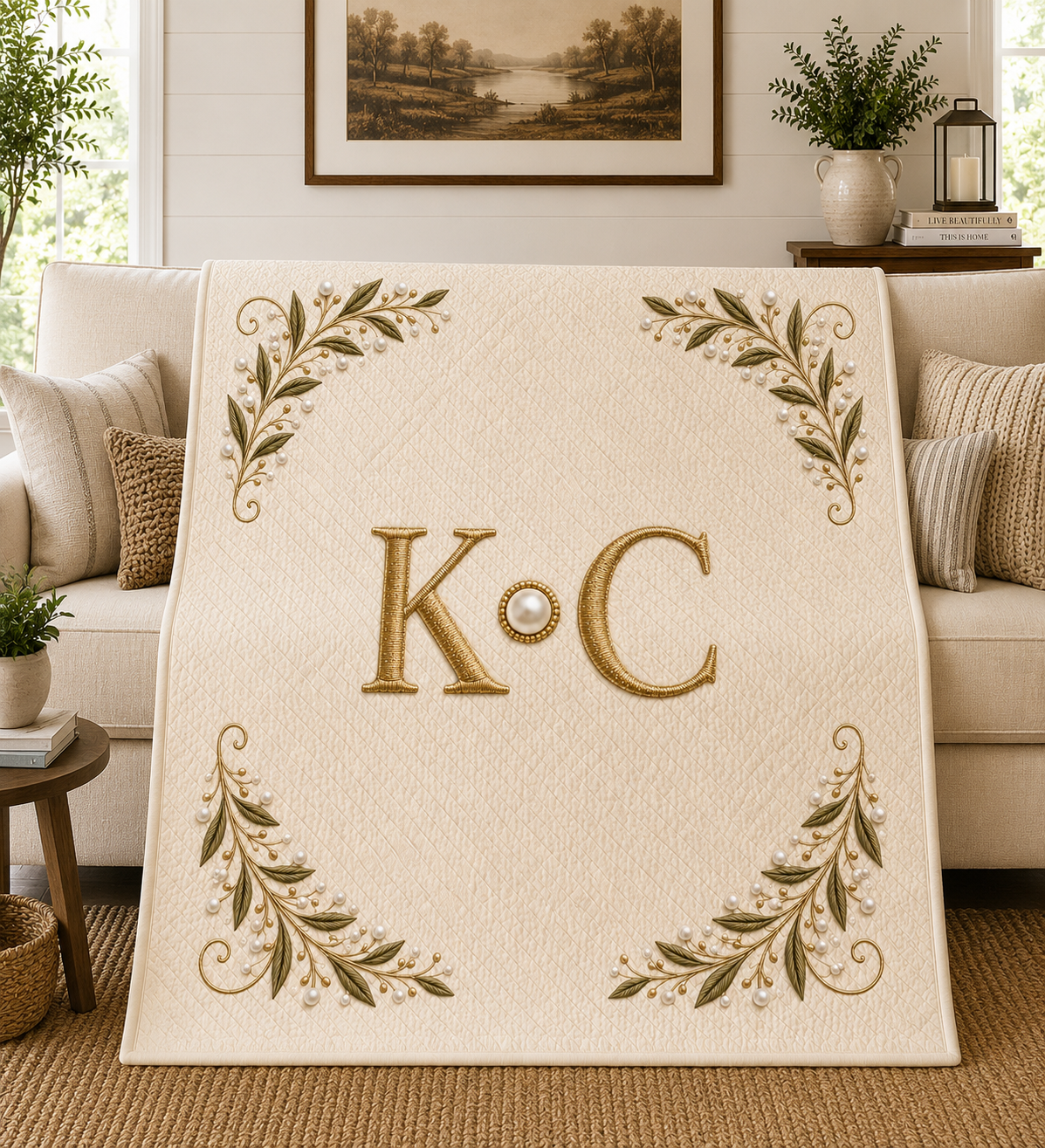 Pearly KC | Quilted Throw