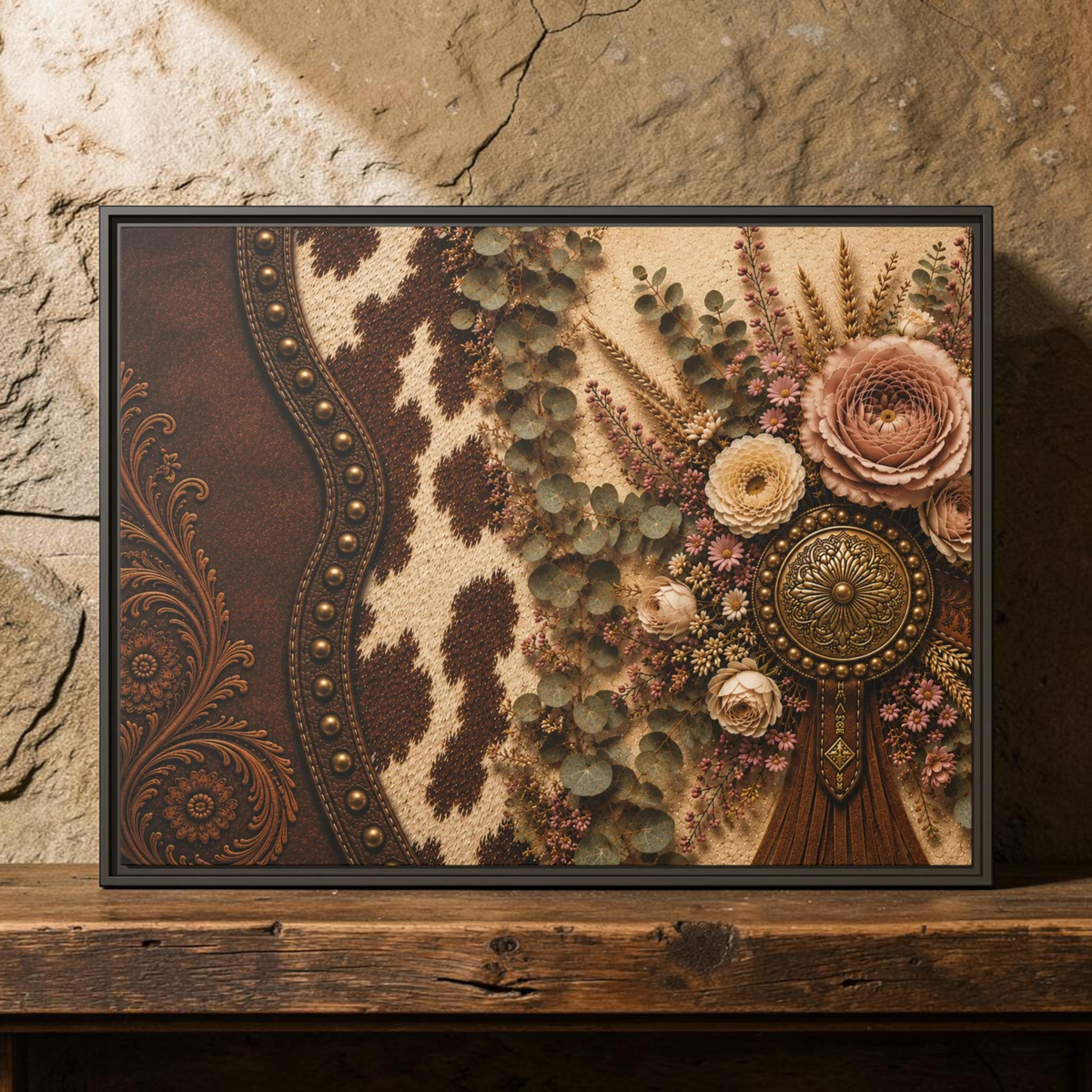 The Cowgirl's Keepsake | Framed Canvas Wall Art