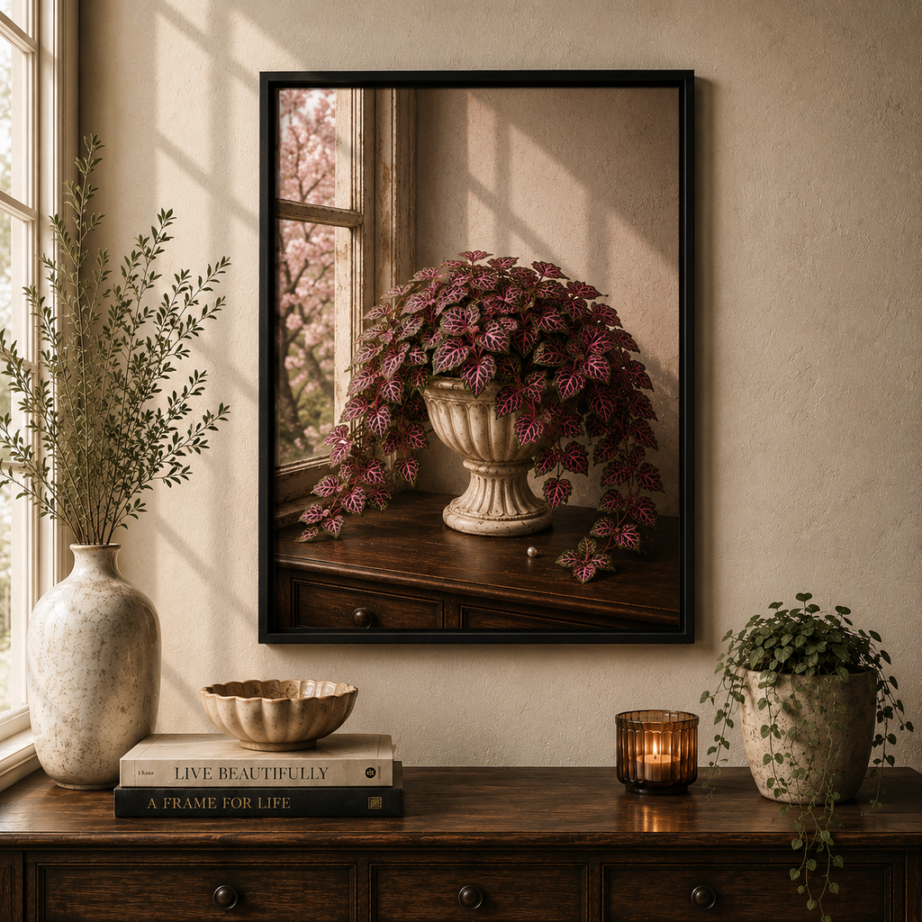 Blush & Vine | Framed Canvas Wall Art