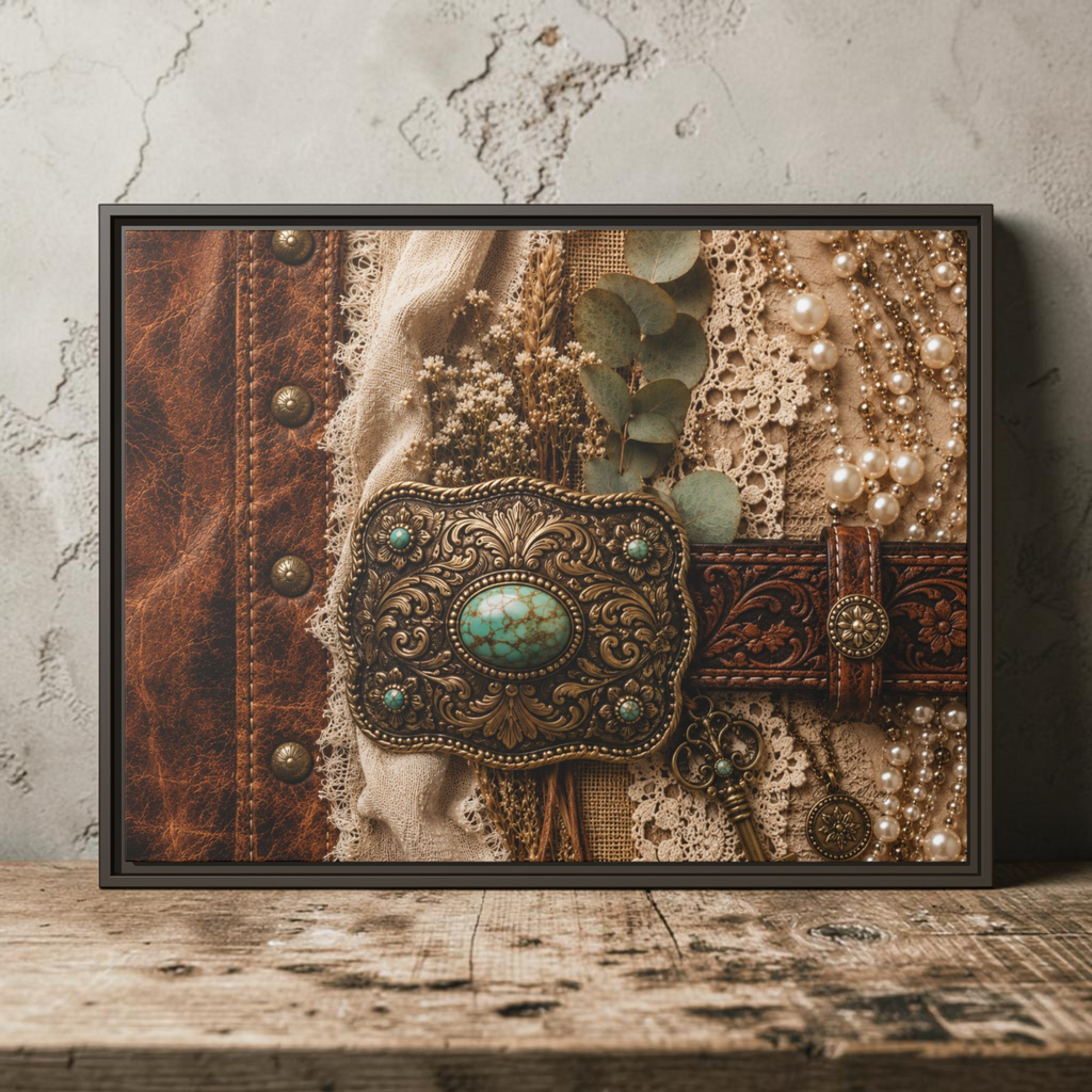 Turquoise Legacies | Framed Canvas Wall Art