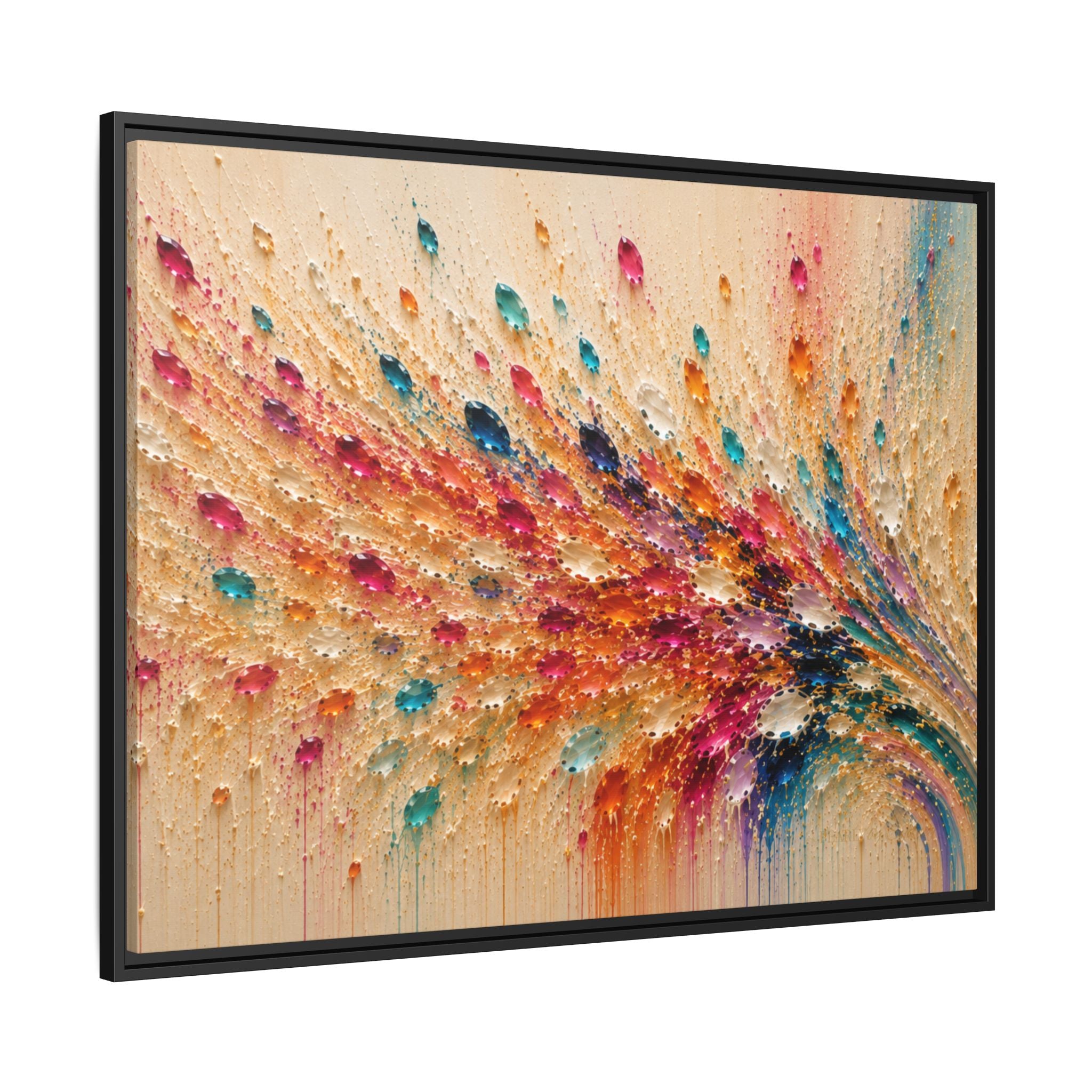 Gemstone Cascade I | Framed Canvas Wall Art