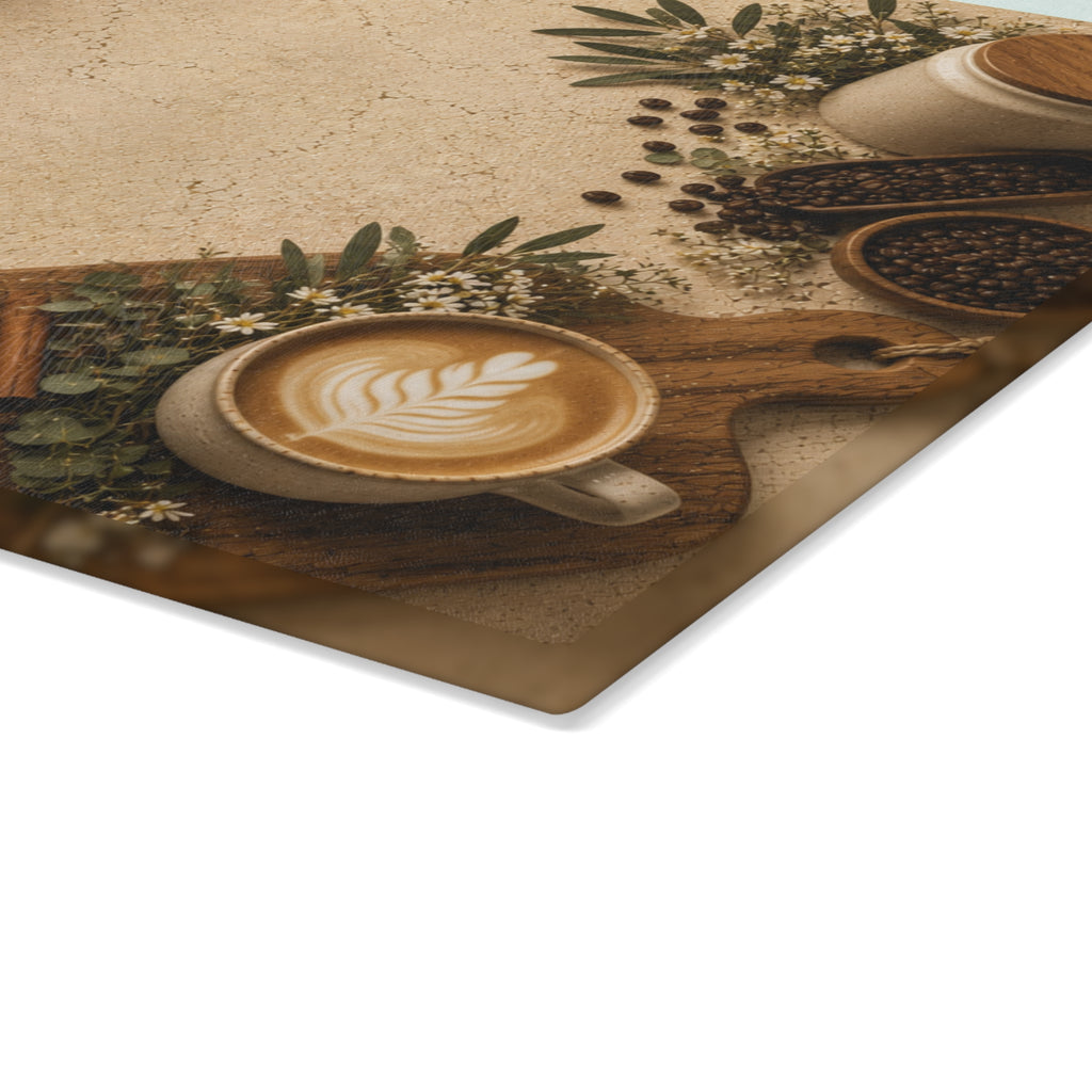 Morning Coffee Bar | Glass Cutting Board
