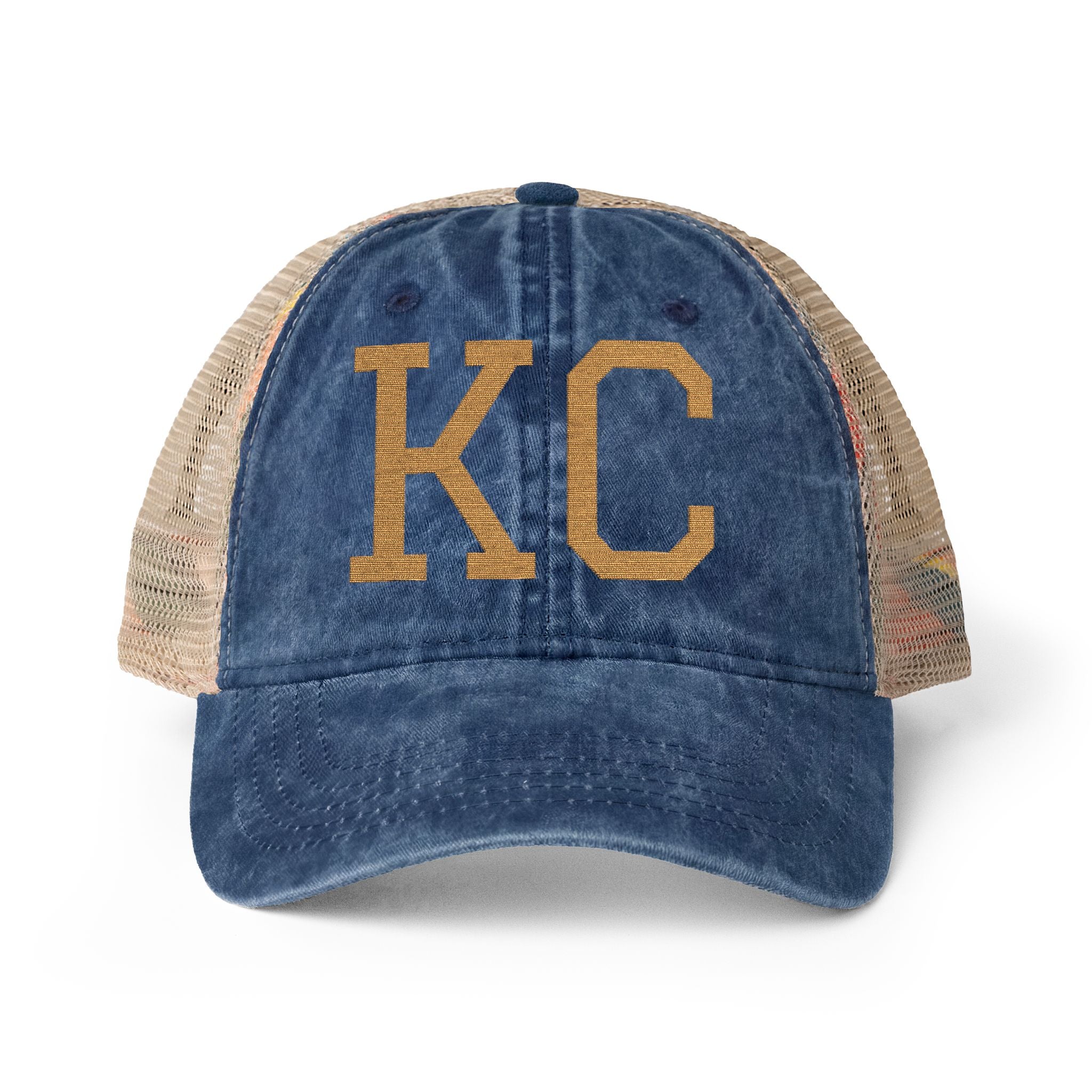 KC | Washed Mesh-Back Embroidered Cap