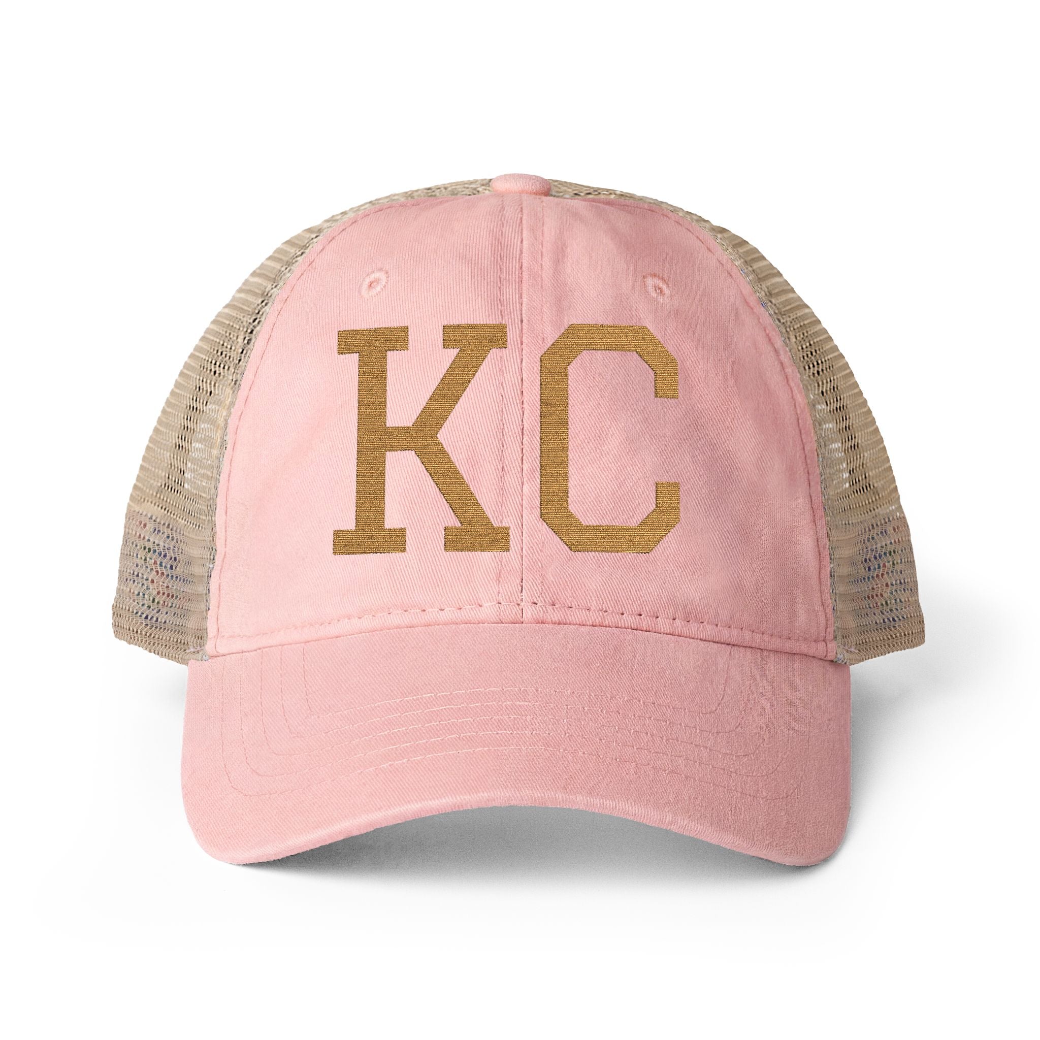KC | Washed Mesh-Back Embroidered Cap