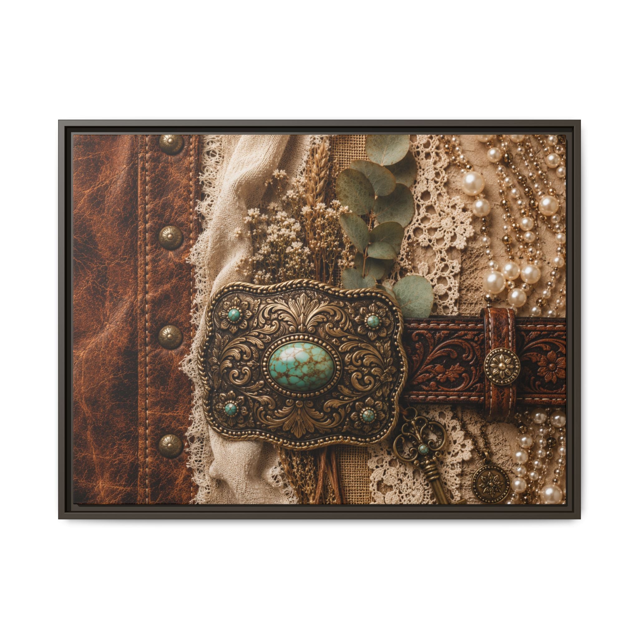 Turquoise Legacies | Framed Canvas Wall Art