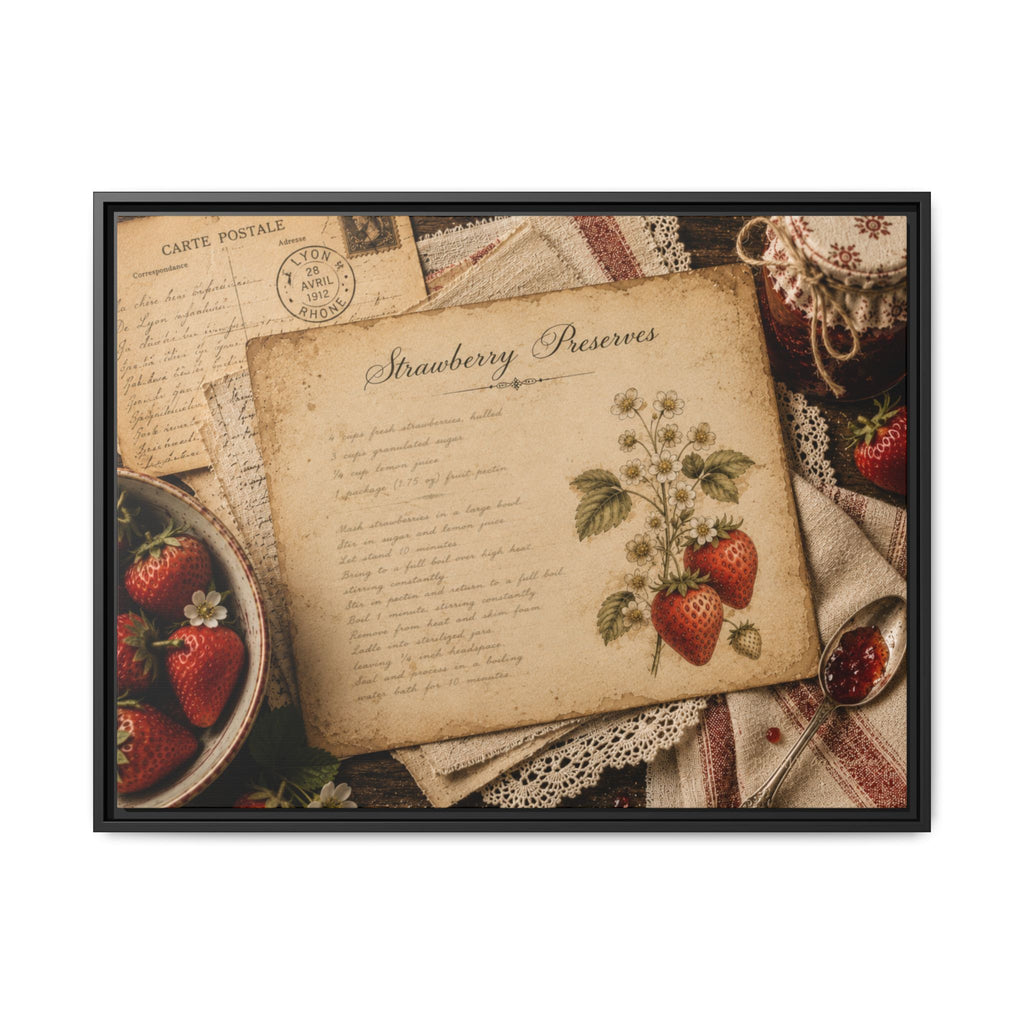 Strawberry Reserves | Framed Canvas Wall Art