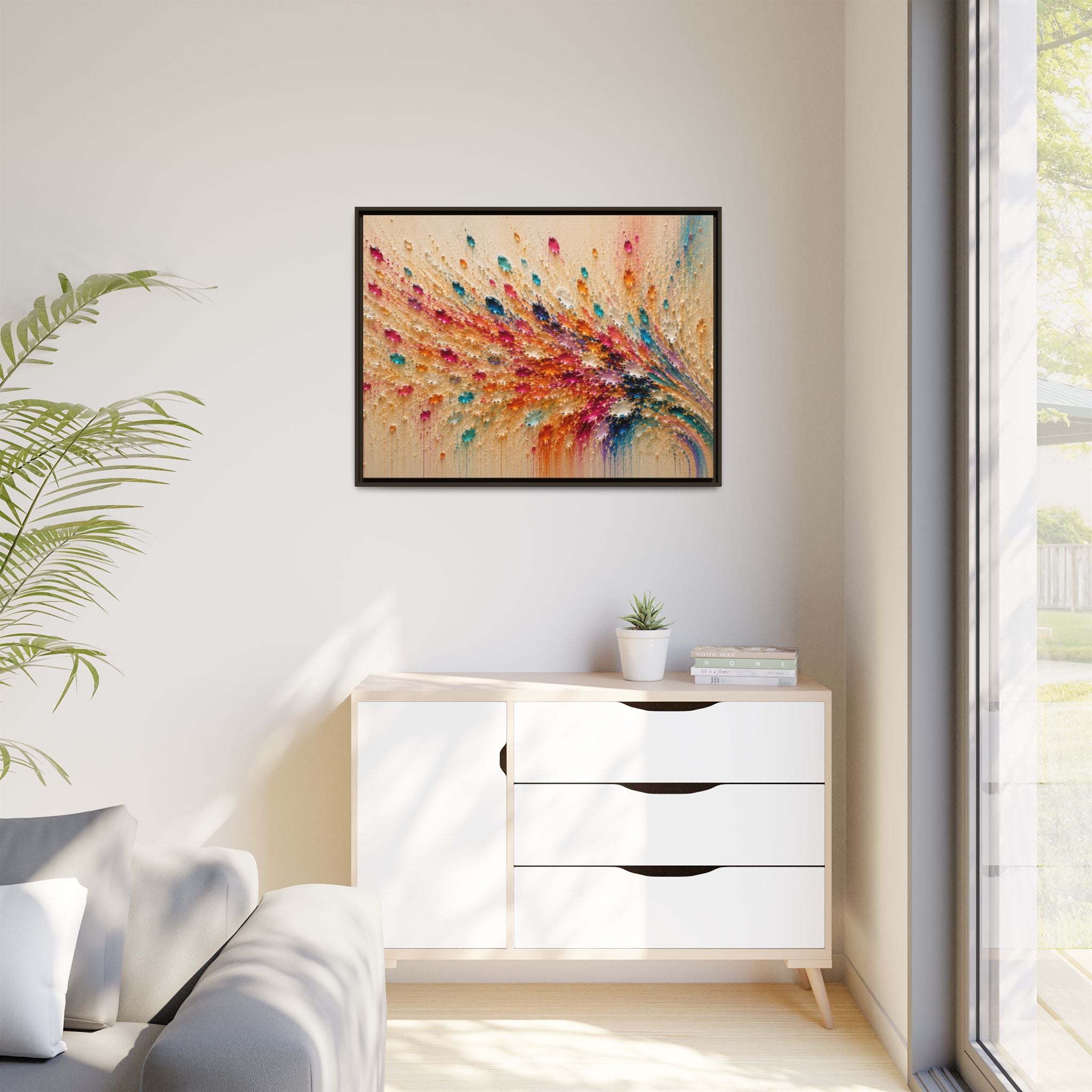 Gemstone Cascade I | Framed Canvas Wall Art