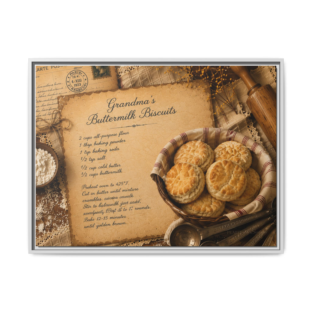 Grandma’s Buttermilk Biscuits | Framed Canvas Wall Art