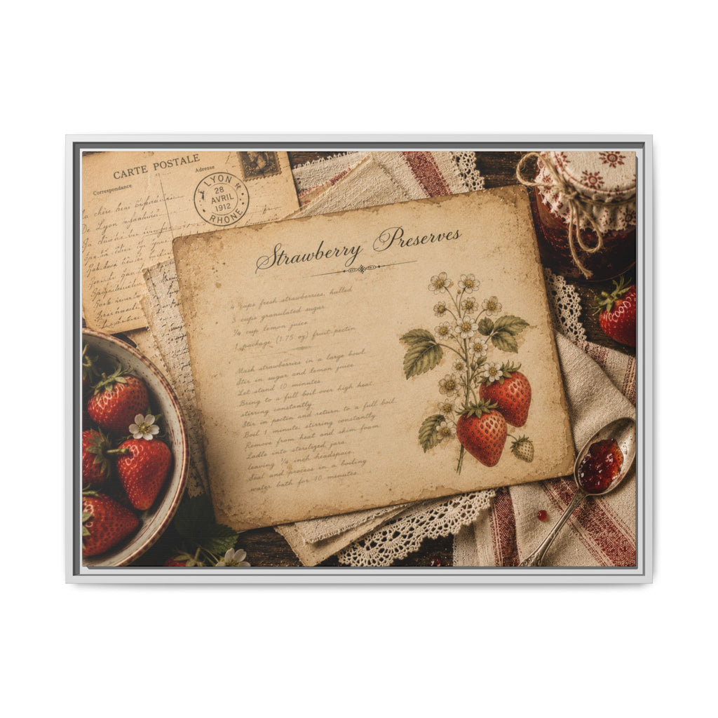 Strawberry Reserves | Framed Canvas Wall Art