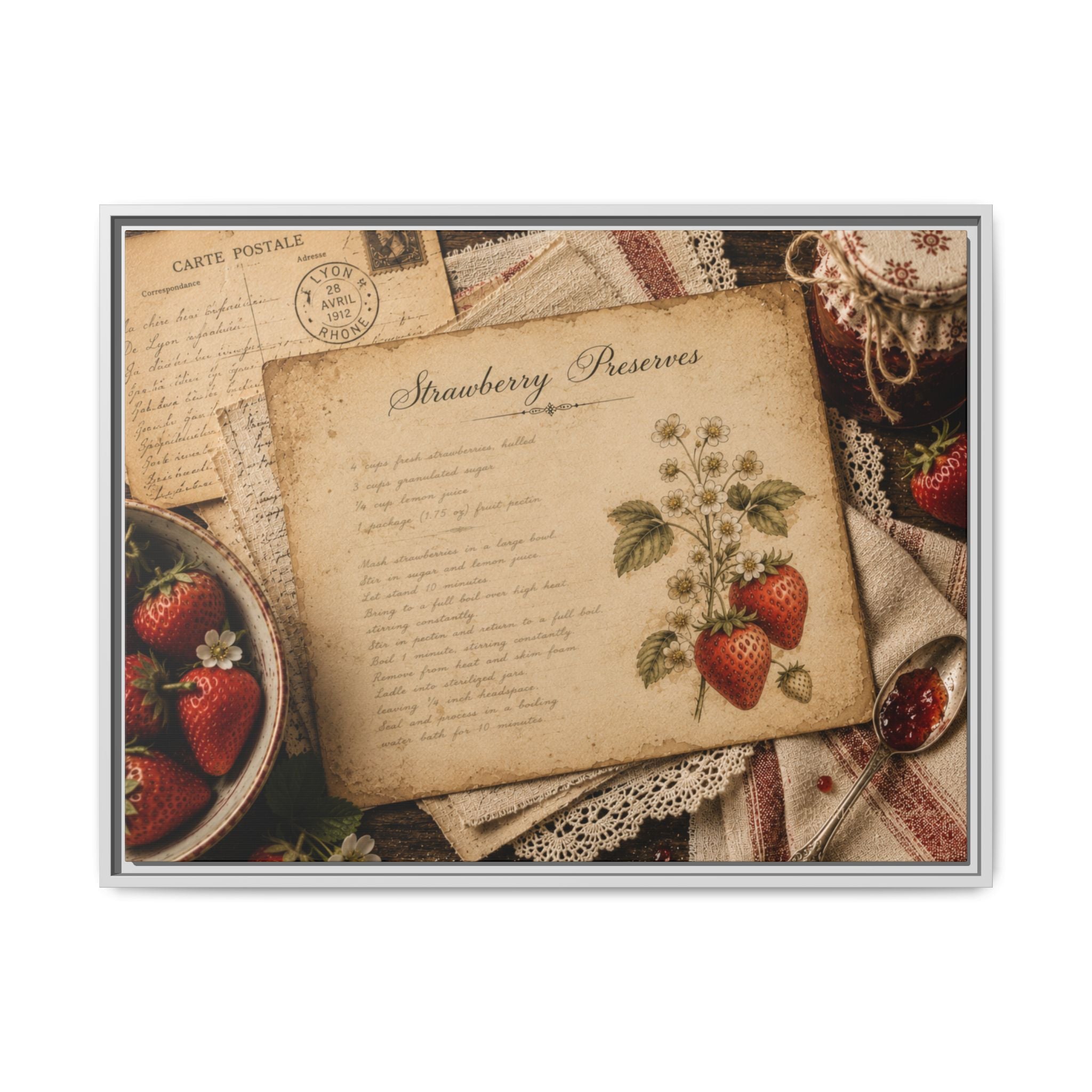 Strawberry Reserves | Framed Canvas Wall Art