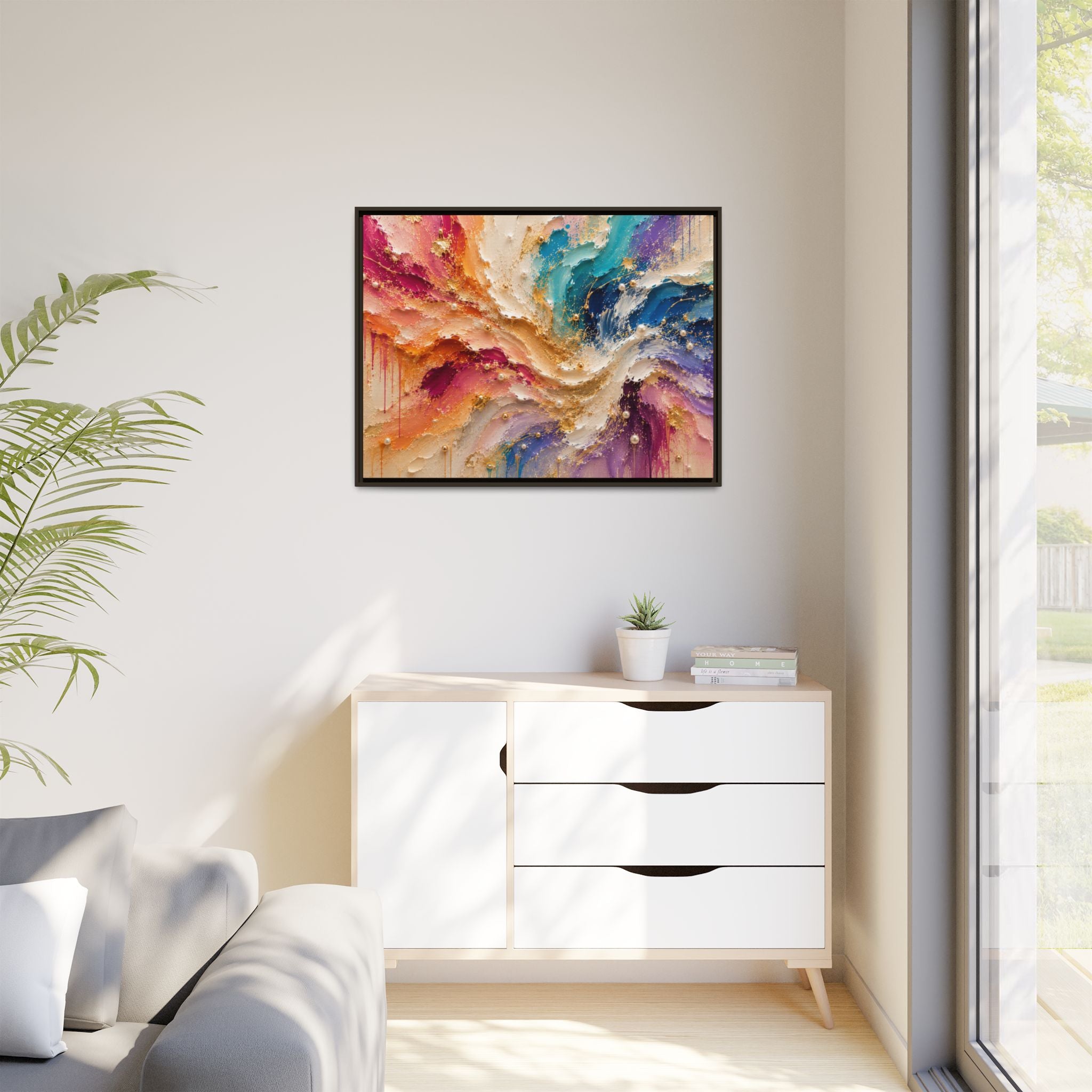 Rainbow Symphony | Framed Canvas Wall Art