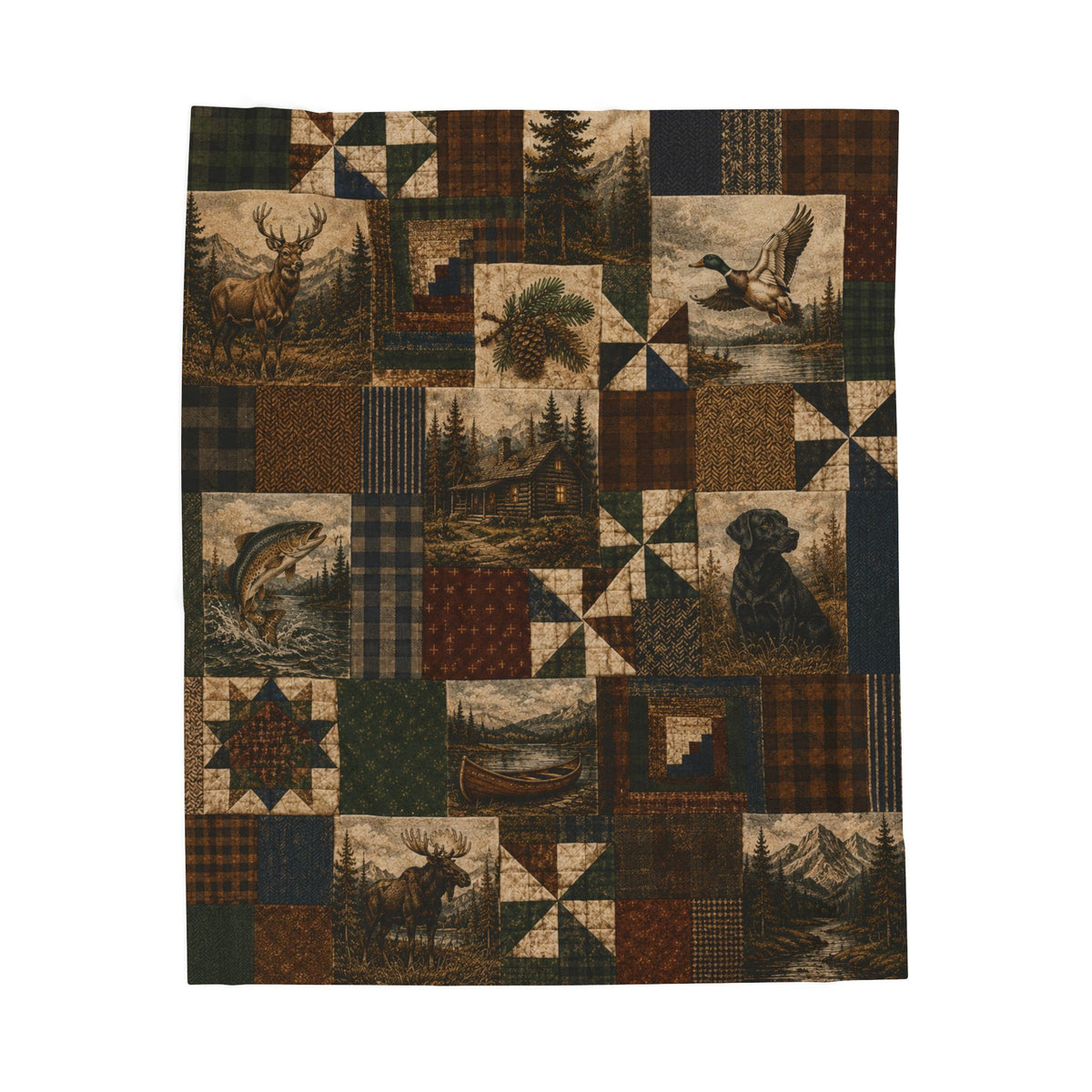 Heritage Lodge | Velveteen Plush Blanket