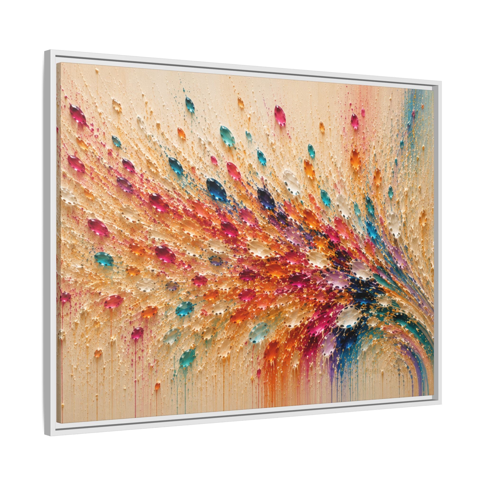 Gemstone Cascade I | Framed Canvas Wall Art