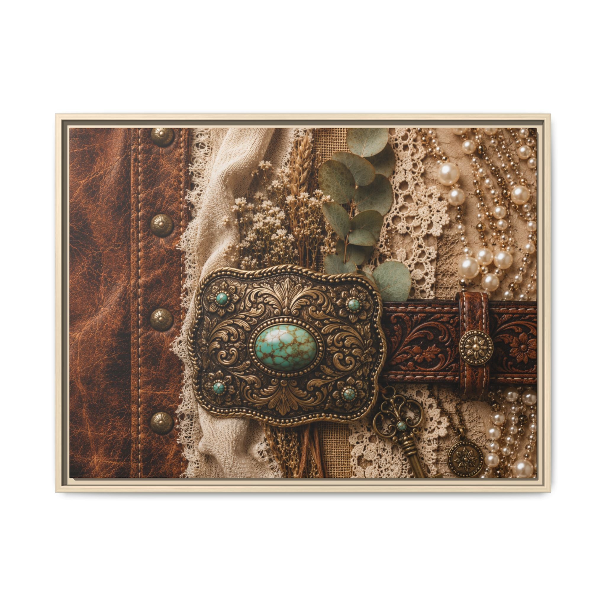 Turquoise Legacies | Framed Canvas Wall Art