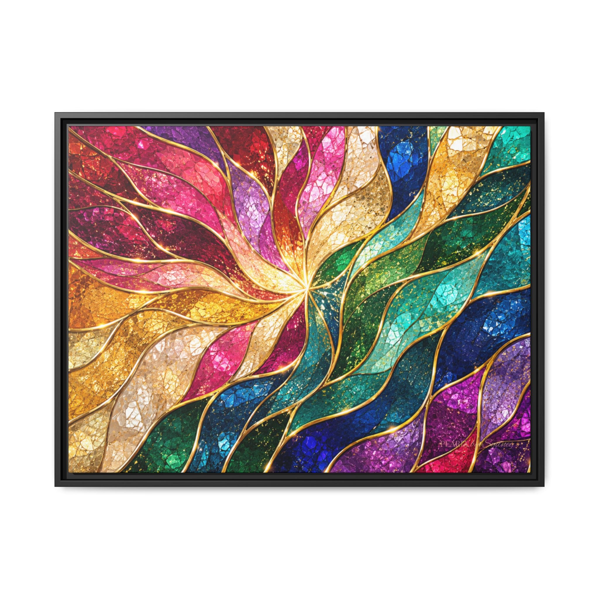 Stained Glass Prism | Framed Canvas Wall Art